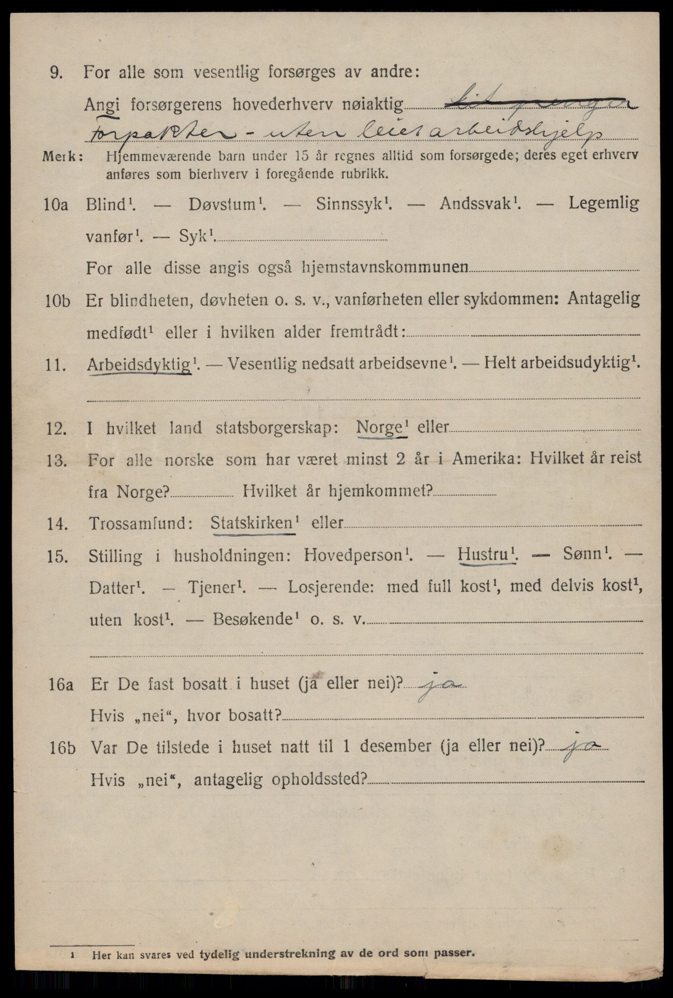 SAST, 1920 census for Avaldsnes, 1920, p. 1830