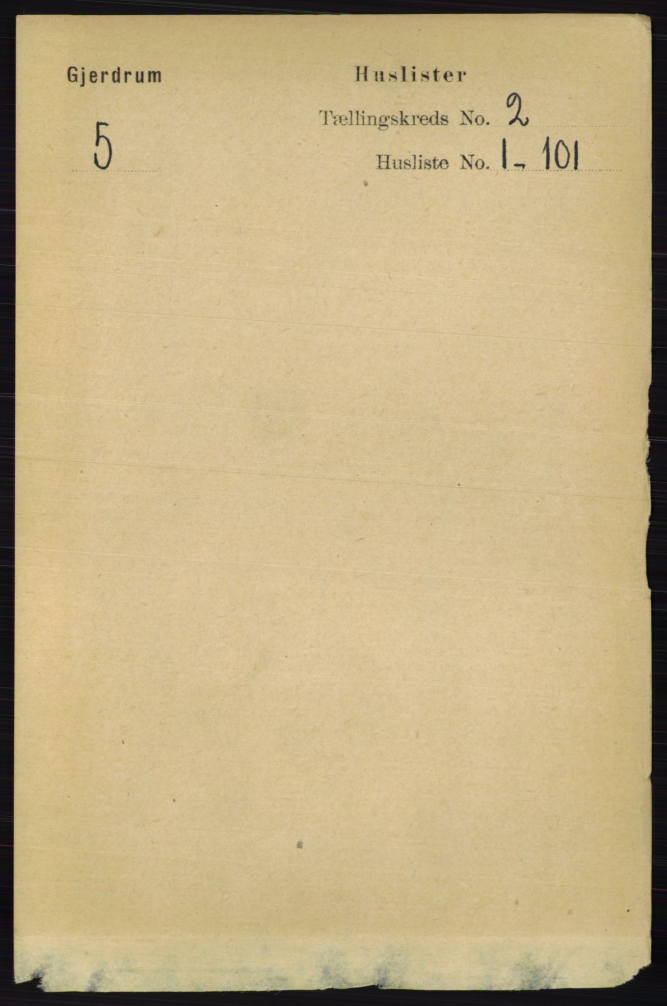 RA, 1891 census for 0234 Gjerdrum, 1891, p. 505