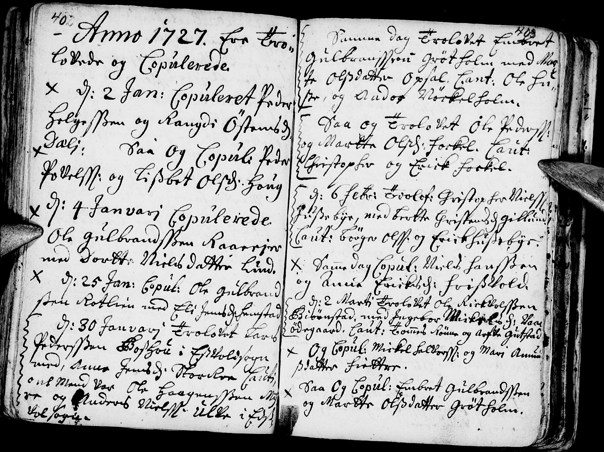 Stange prestekontor, SAH/PREST-002/K/L0002: Parish register (official) no. 2, 1724-1740, p. 402-403