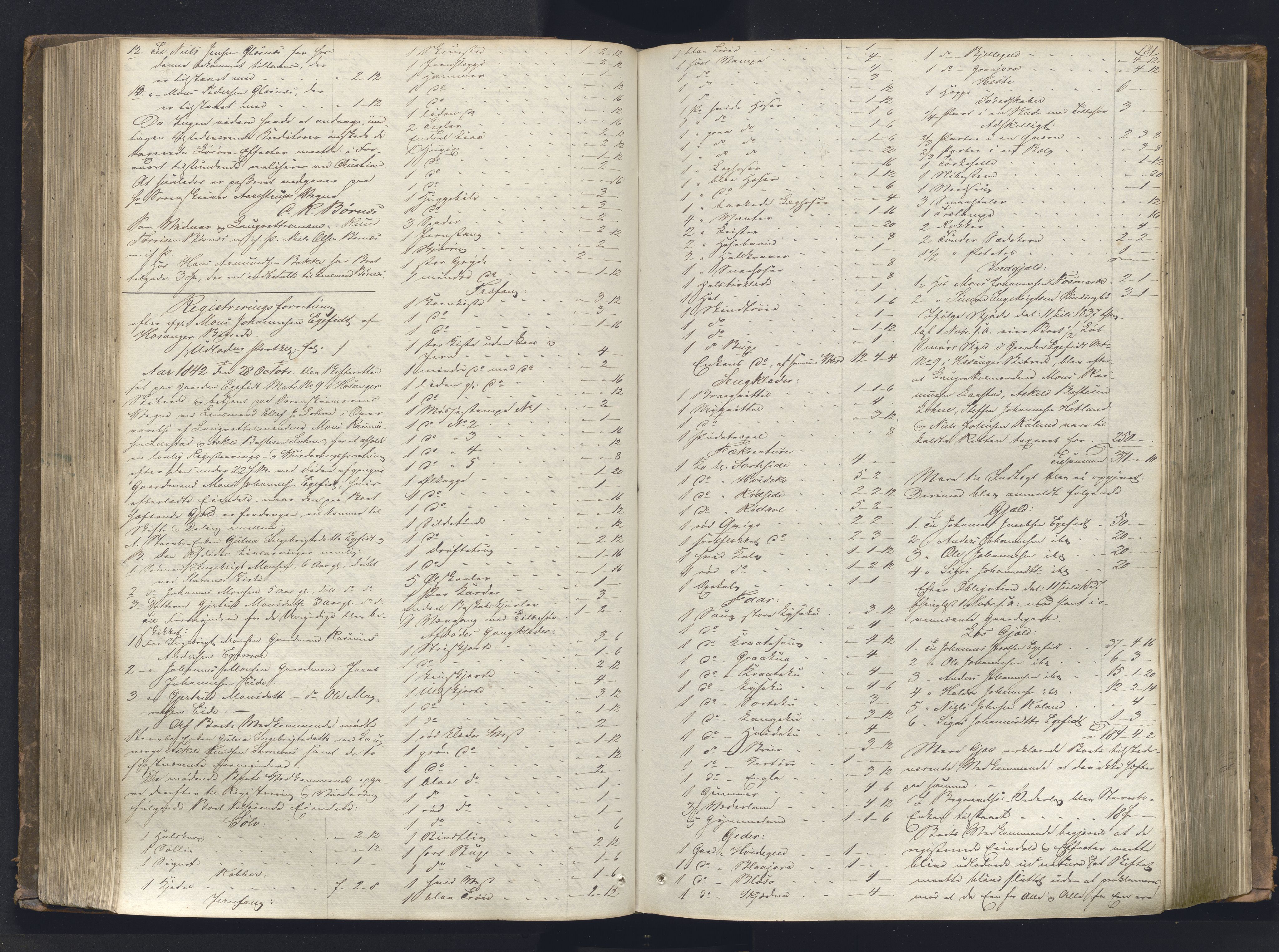 Nordhordland sorenskrivar, AV/SAB-A-2901/1/H/Hb/L0001: Registreringsprotokollar, 1841-1845, p. 181