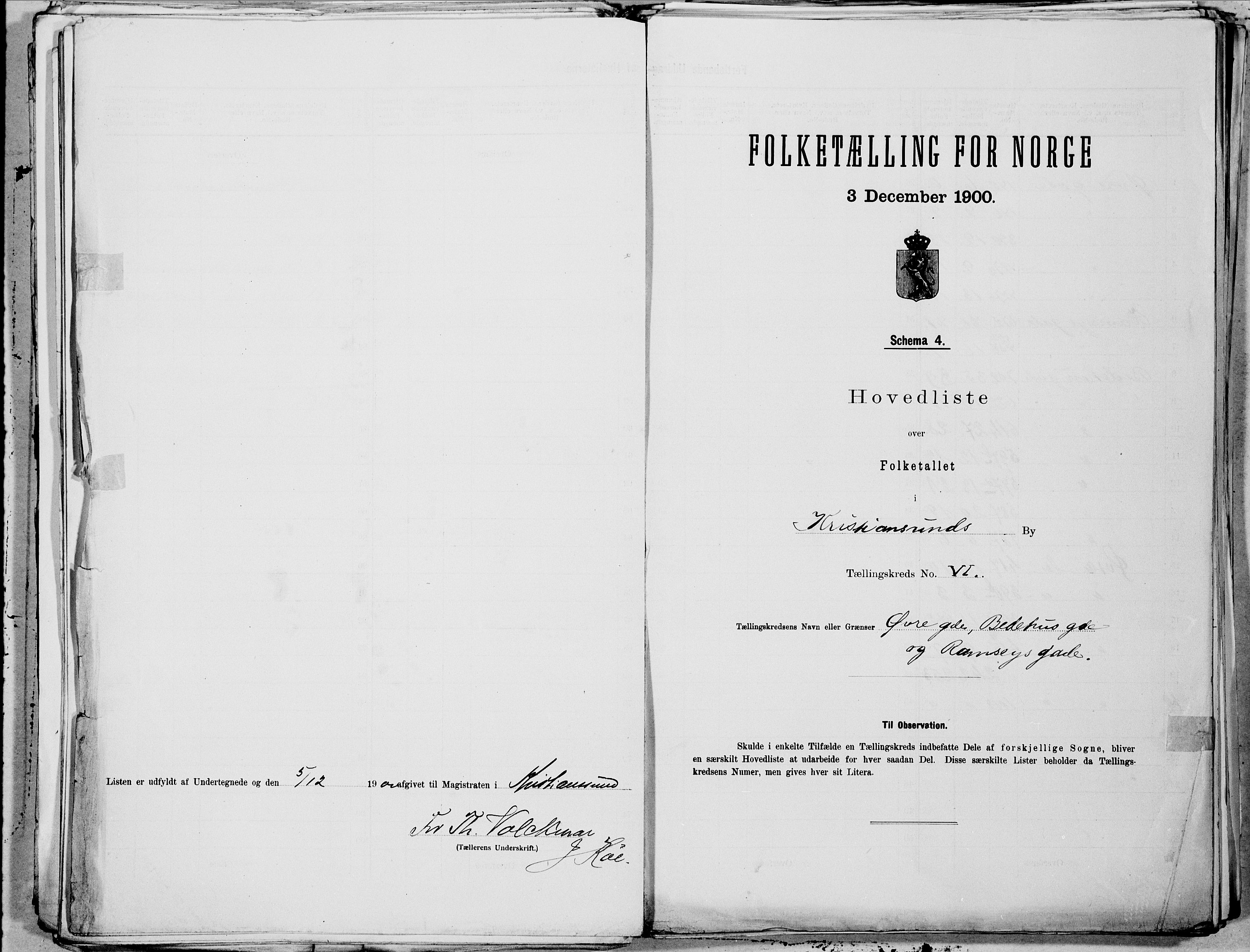 SAT, 1900 census for Kristiansund, 1900, p. 12