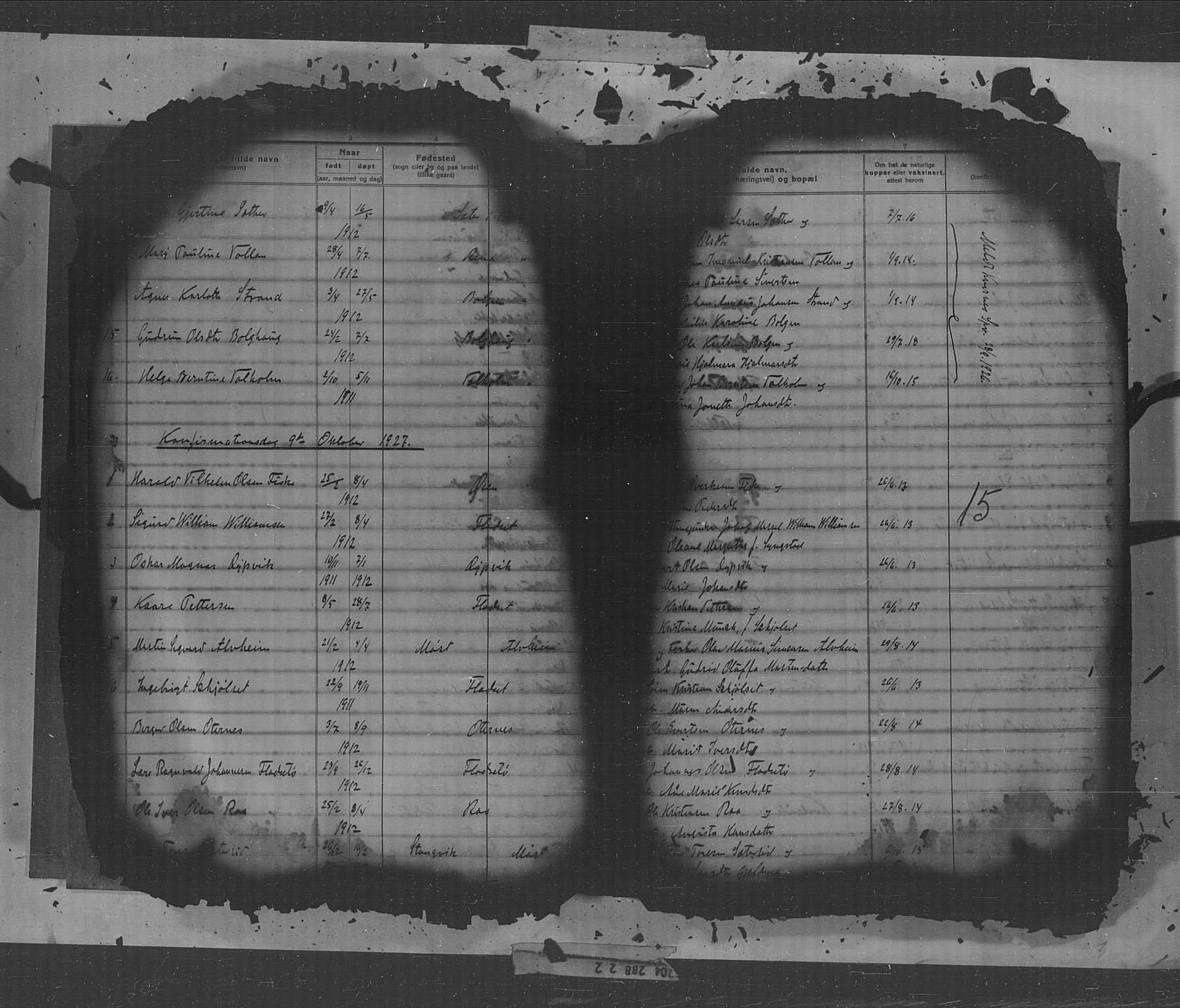 Kristiansund sokneprestkontor, AV/SAT-A-1068/1/I/I1: Parish register (official) no. 32, 1920-1940, p. 15