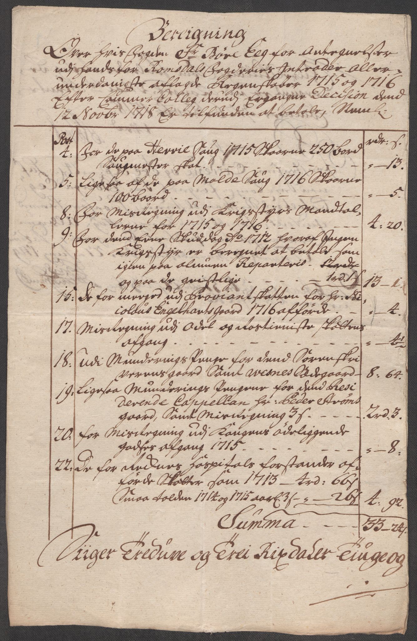 Rentekammeret inntil 1814, Reviderte regnskaper, Fogderegnskap, AV/RA-EA-4092/R55/L3665: Fogderegnskap Romsdal, 1718, p. 202