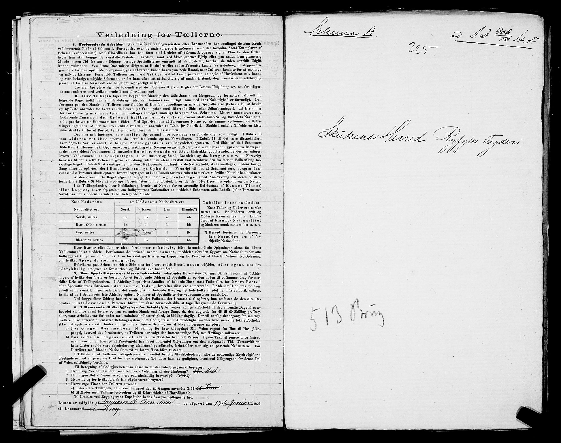 SAST, 1875 census for 1150L Skudenes/Falnes, Åkra og Ferkingstad, 1875, p. 40