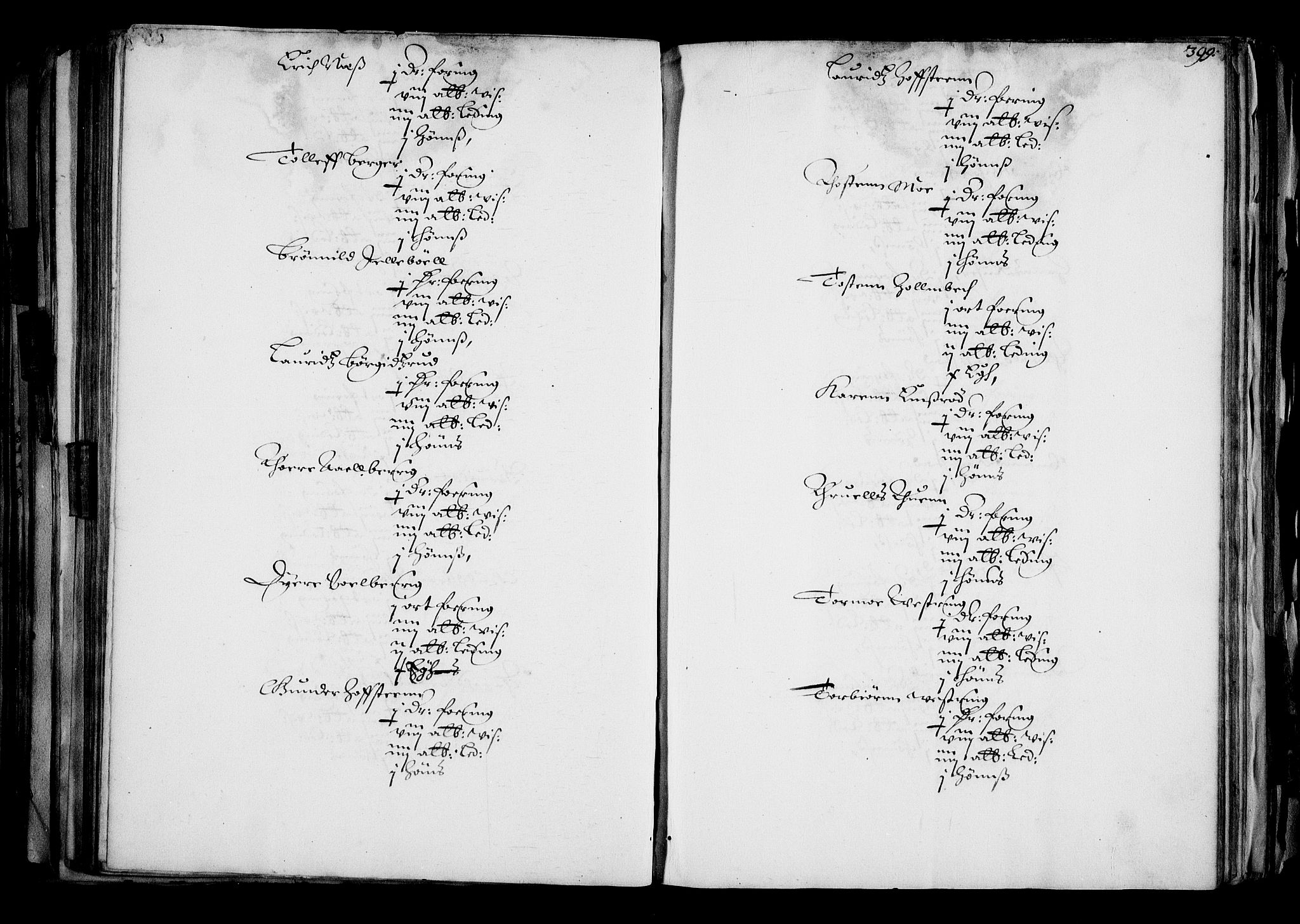 Rentekammeret inntil 1814, Realistisk ordnet avdeling, AV/RA-EA-4070/N/Na/L0001: [XI f]: Akershus stifts jordebok, 1652, p. 398b-399a