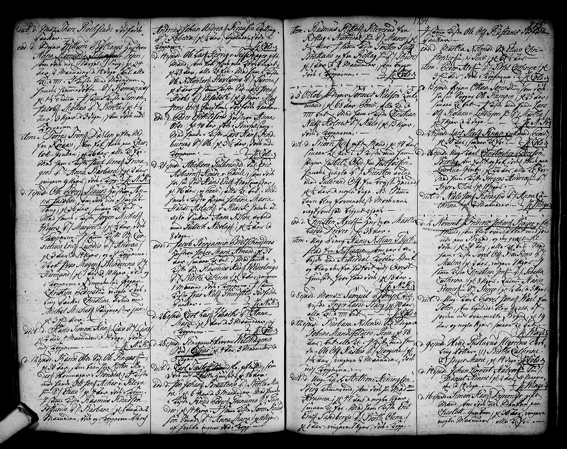 Kongsberg kirkebøker, AV/SAKO-A-22/F/Fa/L0003: Parish register (official) no. I 3, 1744-1755, p. 215