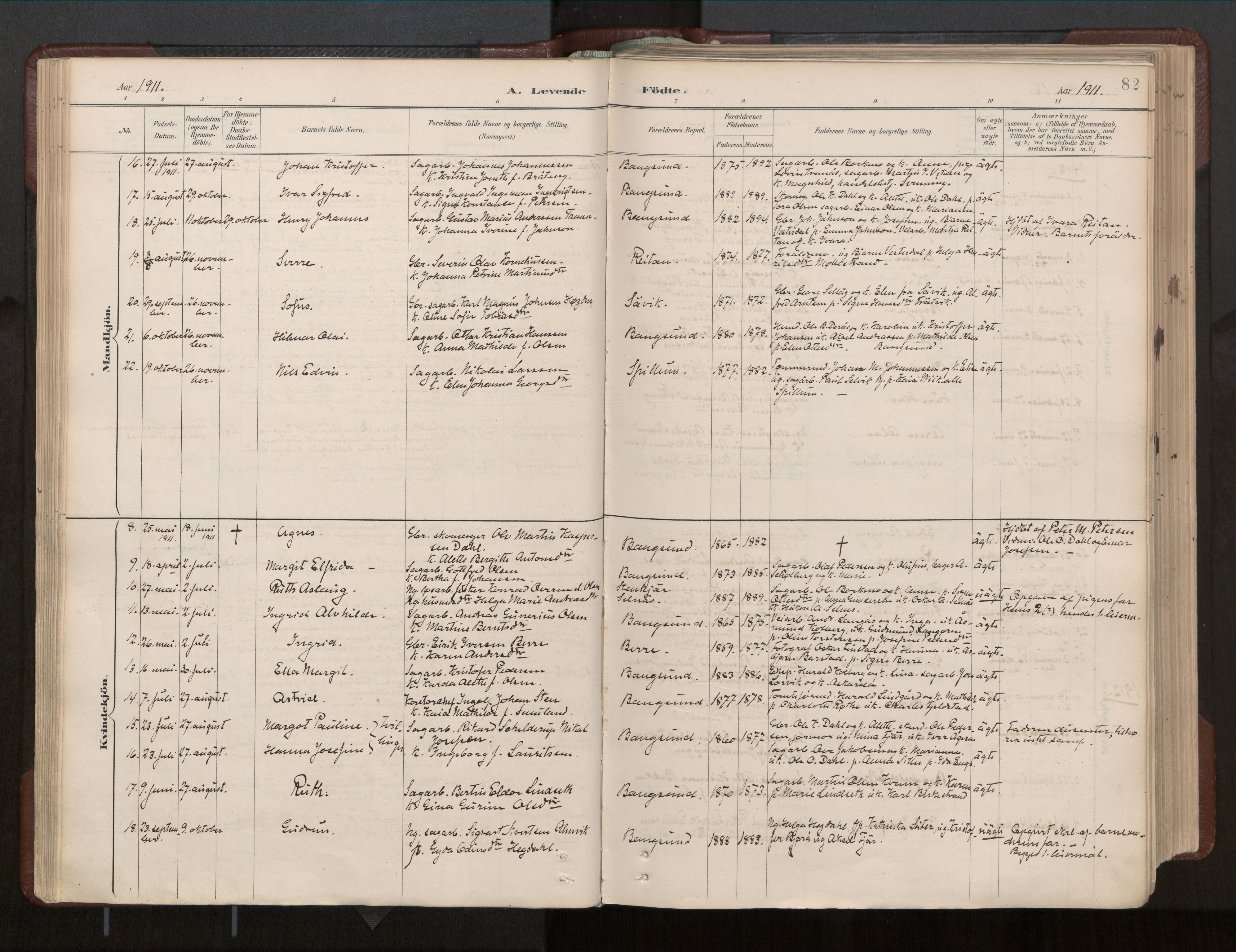 Ministerialprotokoller, klokkerbøker og fødselsregistre - Nord-Trøndelag, SAT/A-1458/770/L0589: Parish register (official) no. 770A03, 1887-1929, p. 82
