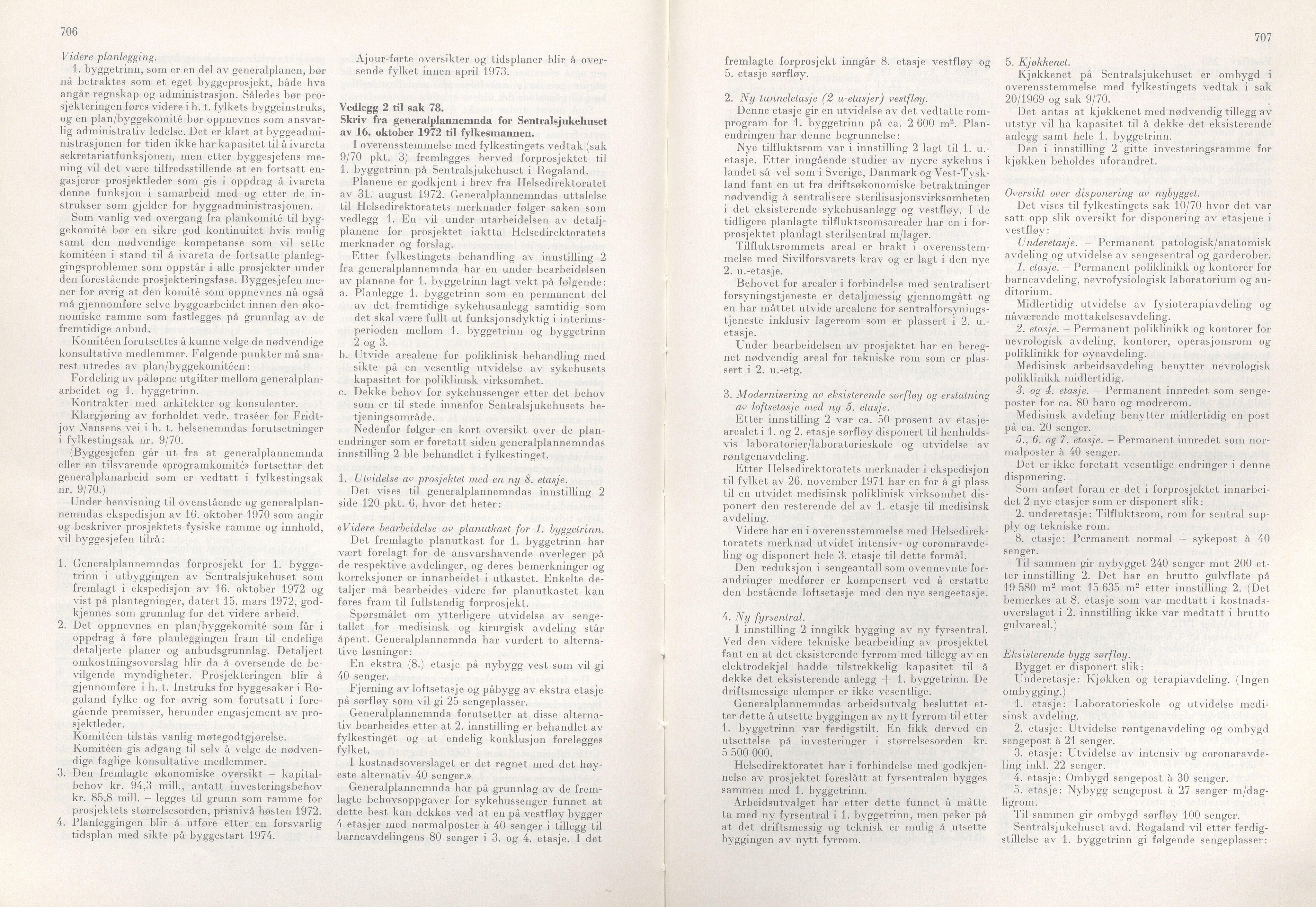 Rogaland fylkeskommune - Fylkesrådmannen , IKAR/A-900/A/Aa/Aaa/L0092: Møtebok , 1972, p. 706-707