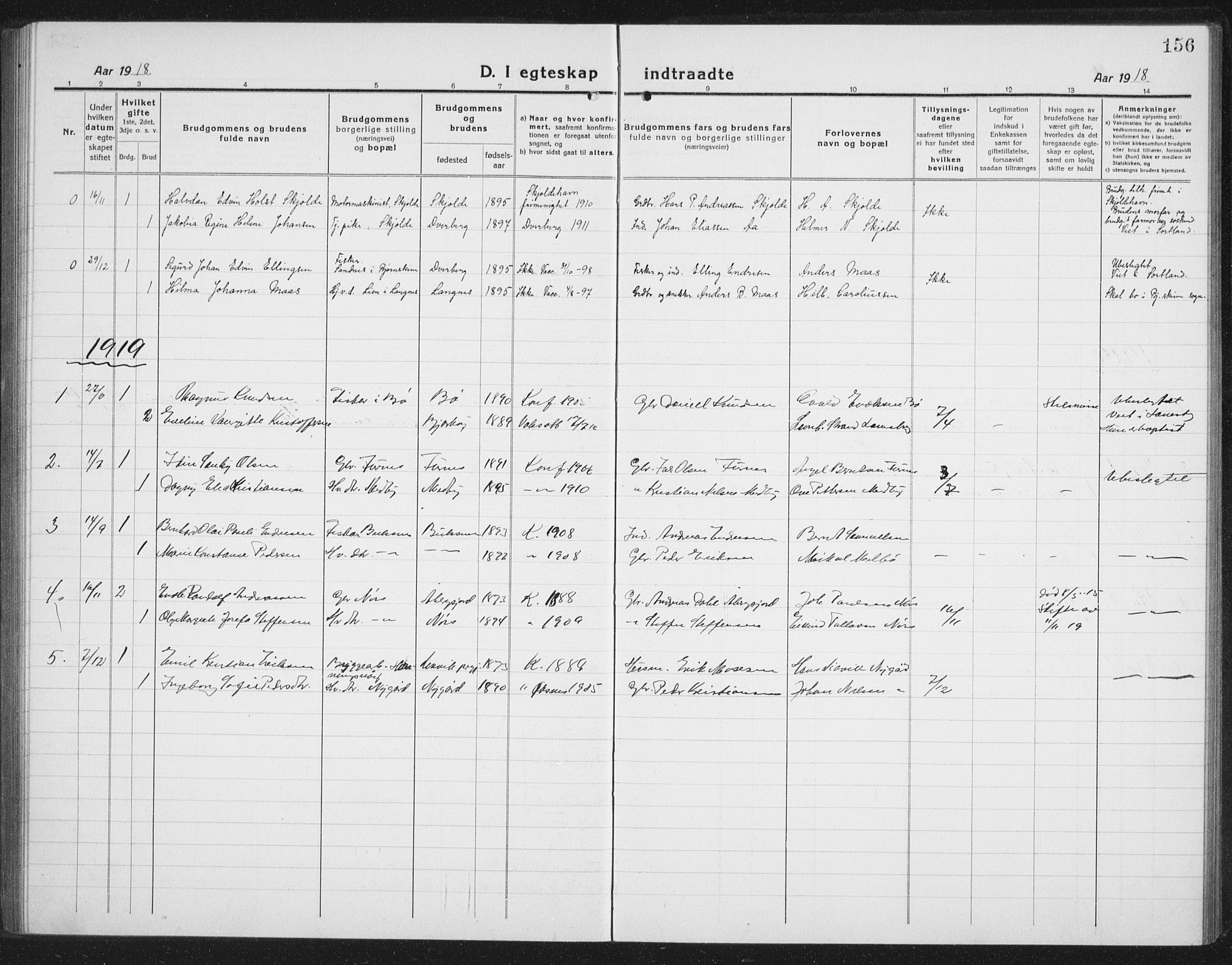 Ministerialprotokoller, klokkerbøker og fødselsregistre - Nordland, SAT/A-1459/898/L1428: Parish register (copy) no. 898C03, 1918-1938, p. 156