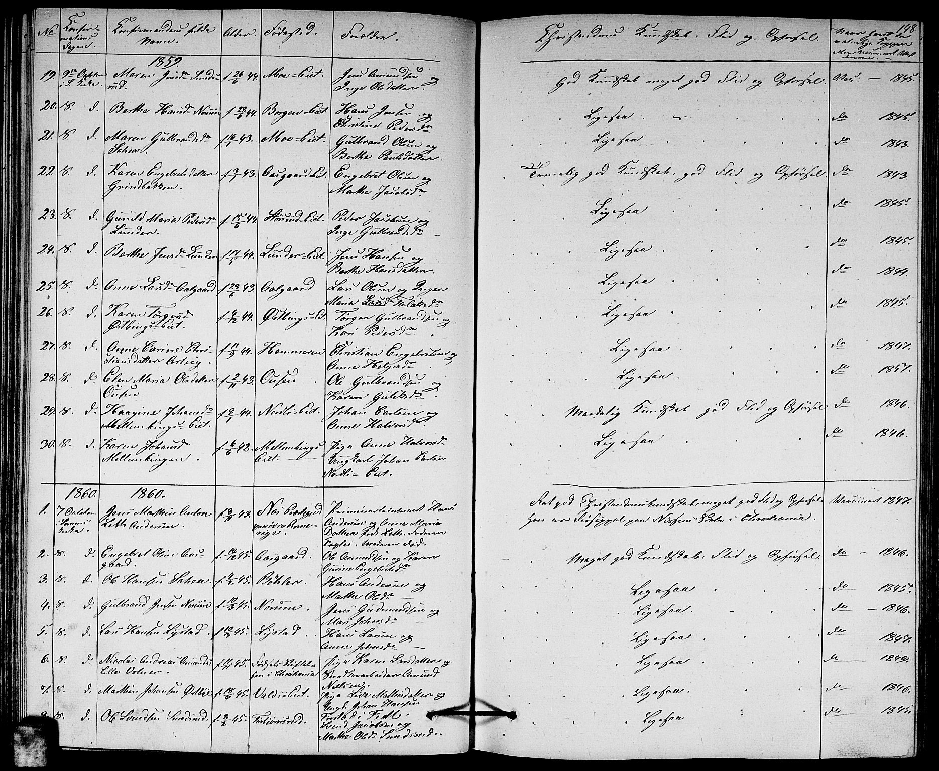 Sørum prestekontor Kirkebøker, AV/SAO-A-10303/G/Ga/L0003: Parish register (copy) no. I 3, 1846-1863, p. 148