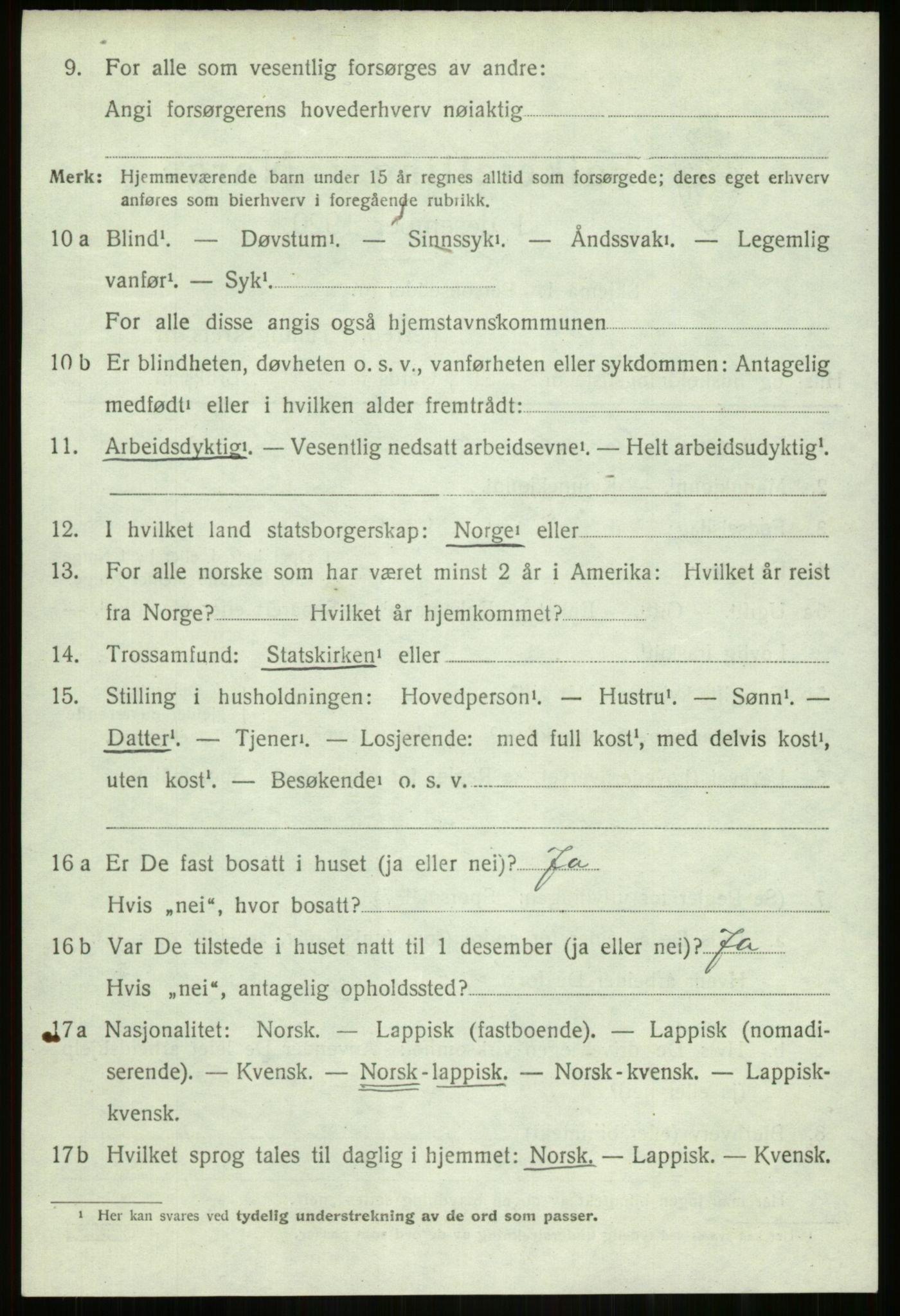 SATØ, 1920 census for Dyrøy, 1920, p. 1804