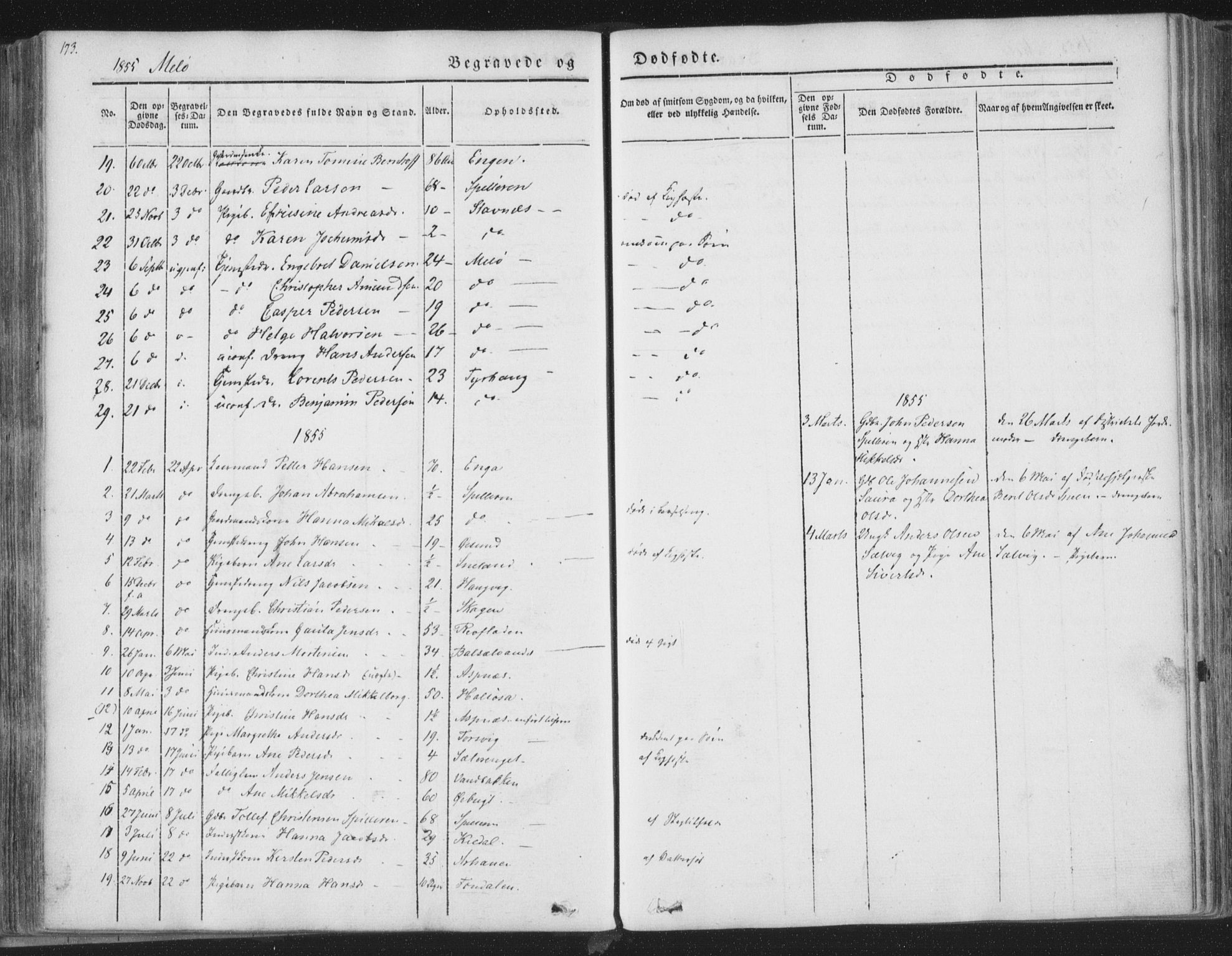 Ministerialprotokoller, klokkerbøker og fødselsregistre - Nordland, SAT/A-1459/841/L0604: Parish register (official) no. 841A09 /2, 1845-1862, p. 173
