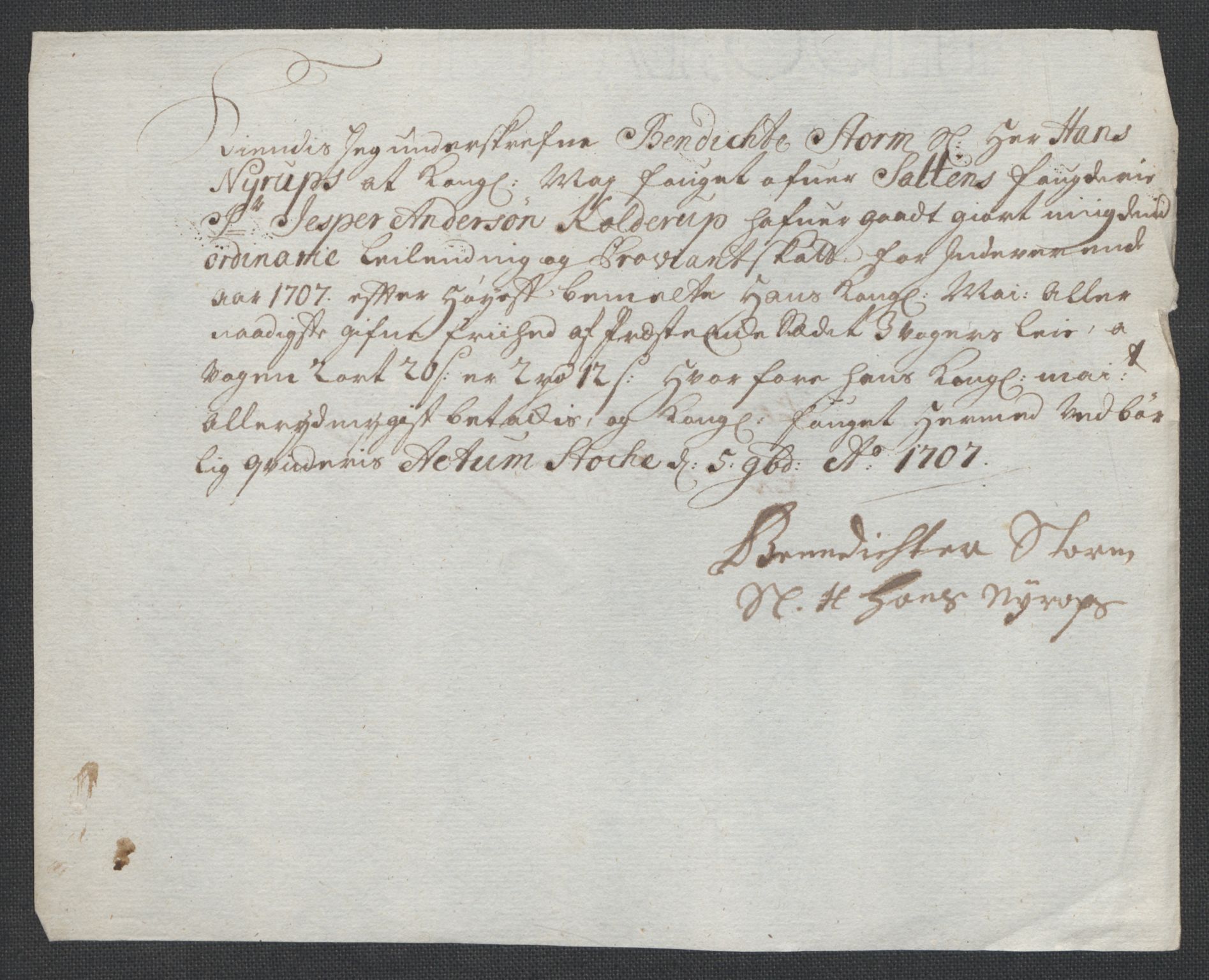 Rentekammeret inntil 1814, Reviderte regnskaper, Fogderegnskap, AV/RA-EA-4092/R66/L4581: Fogderegnskap Salten, 1707-1710, p. 97