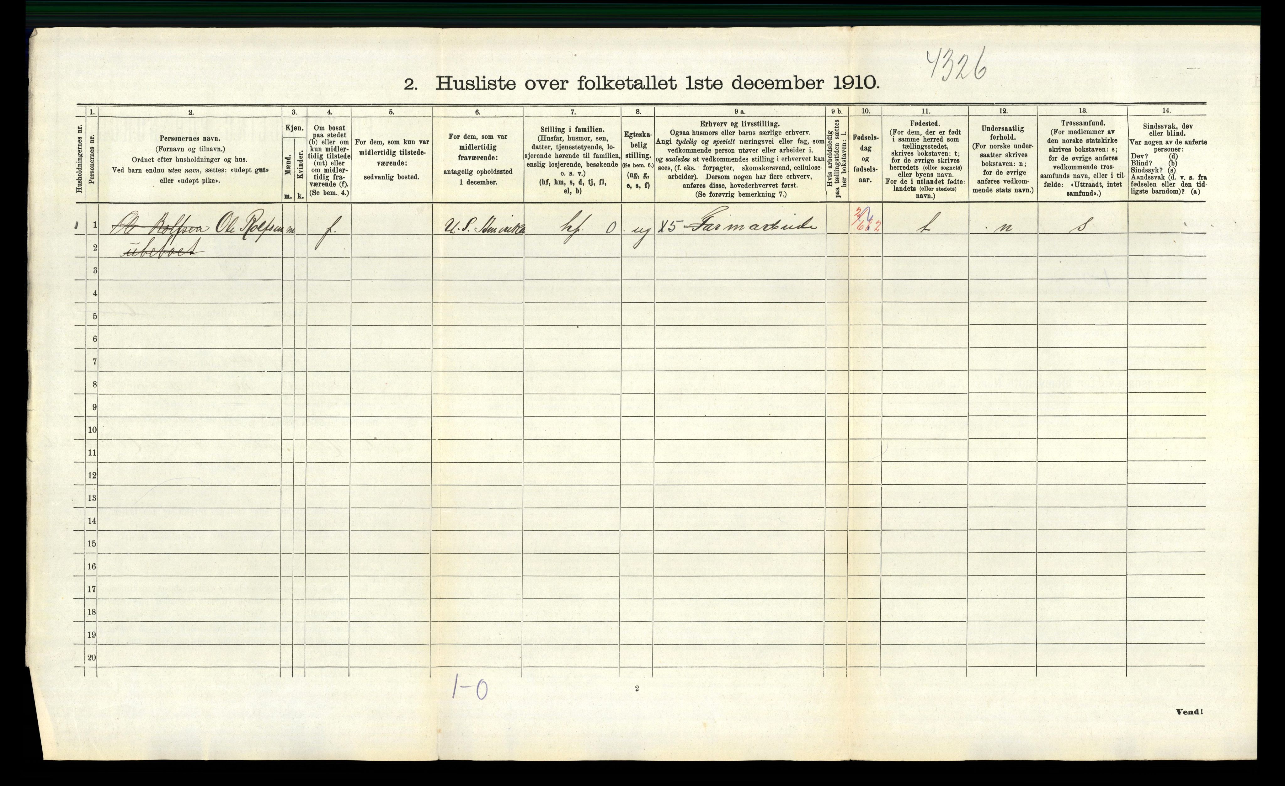 RA, 1910 census for Hægebostad, 1910, p. 468