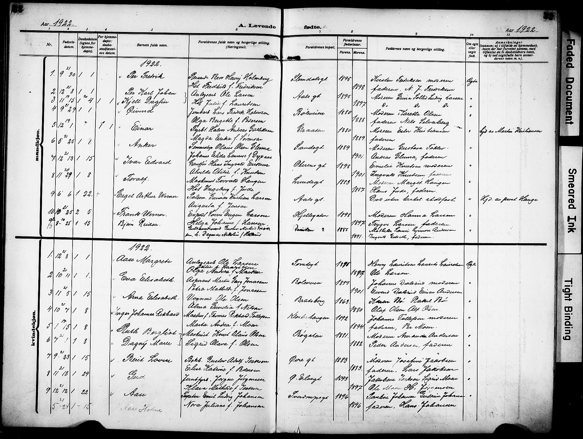 Skien kirkebøker, SAKO/A-302/G/Ga/L0010: Parish register (copy) no. 10, 1920-1931, p. 24