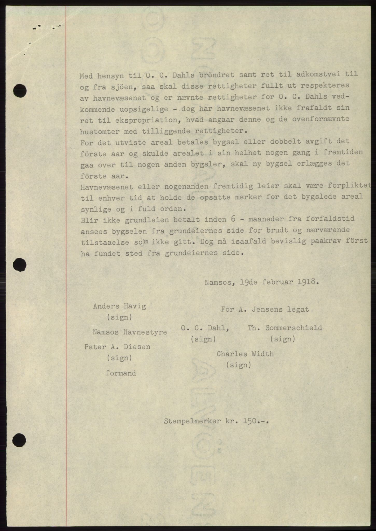 Namdal sorenskriveri, SAT/A-4133/1/2/2C: Mortgage book no. -, 1916-1921, Deed date: 23.03.1918