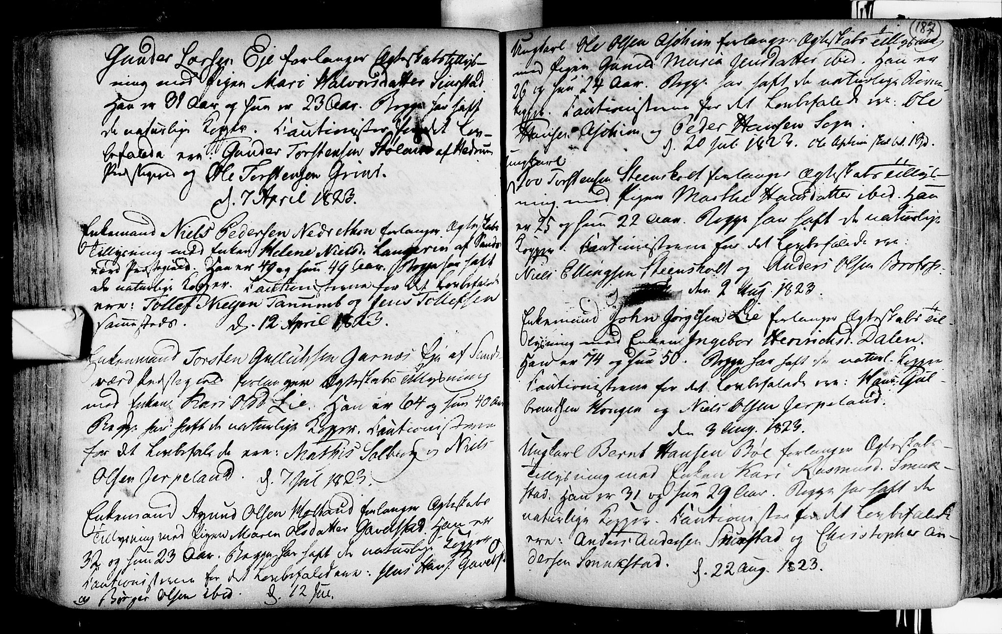 Lardal kirkebøker, SAKO/A-350/F/Fa/L0004: Parish register (official) no. i 4, 1733-1815, p. 187