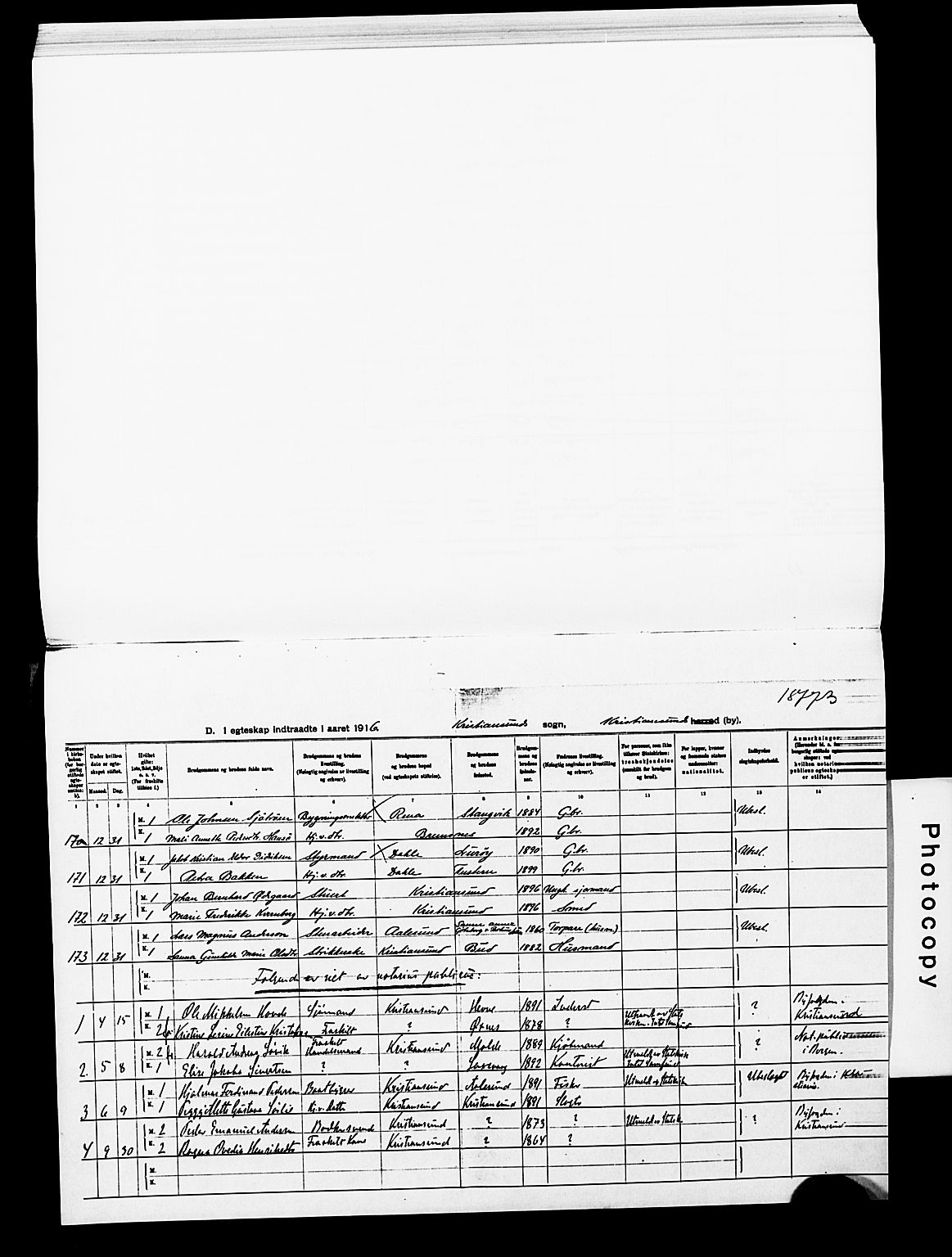 Ministerialprotokoller, klokkerbøker og fødselsregistre - Møre og Romsdal, AV/SAT-A-1454/572/L0859: Parish register (official) no. 572D03, 1903-1916