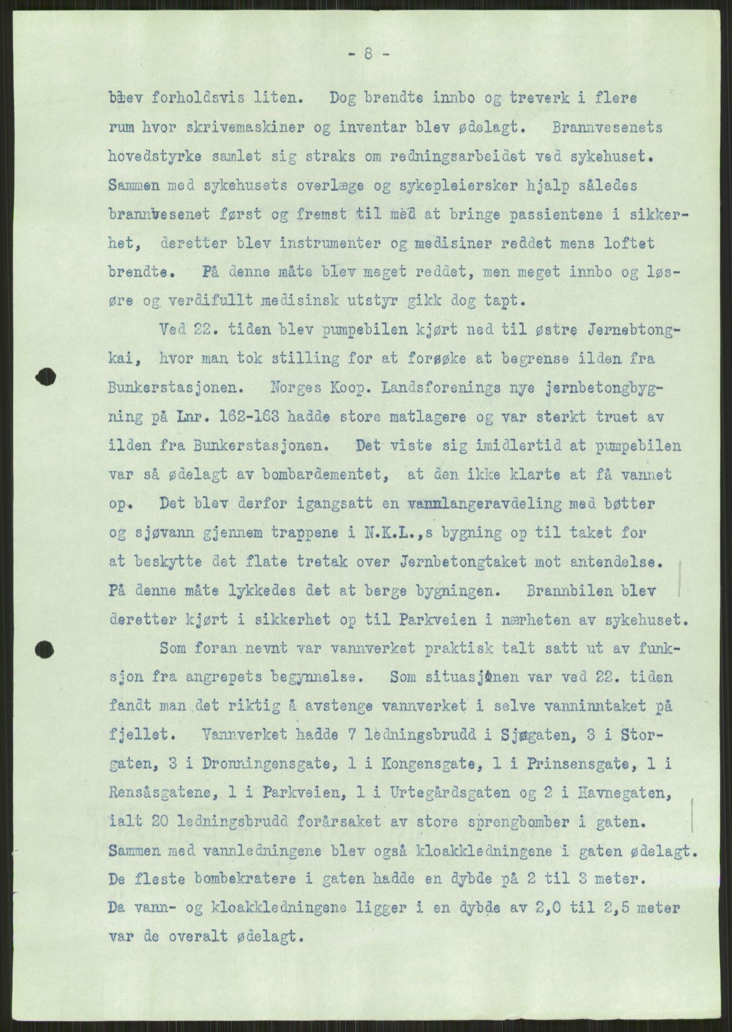 Forsvaret, Forsvarets krigshistoriske avdeling, AV/RA-RAFA-2017/Y/Ya/L0017: II-C-11-31 - Fylkesmenn.  Rapporter om krigsbegivenhetene 1940., 1940, p. 78