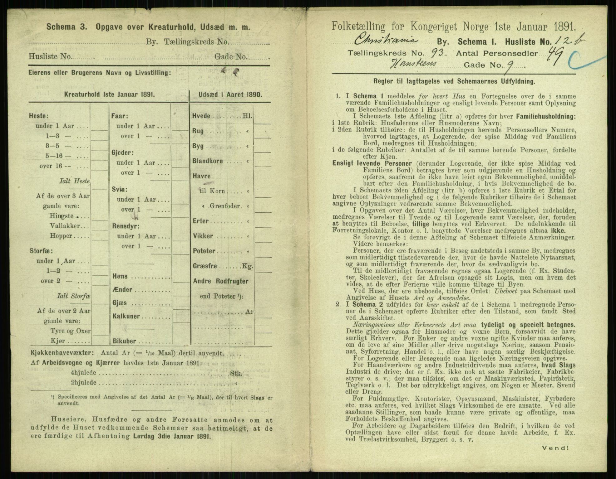 RA, 1891 census for 0301 Kristiania, 1891, p. 45454