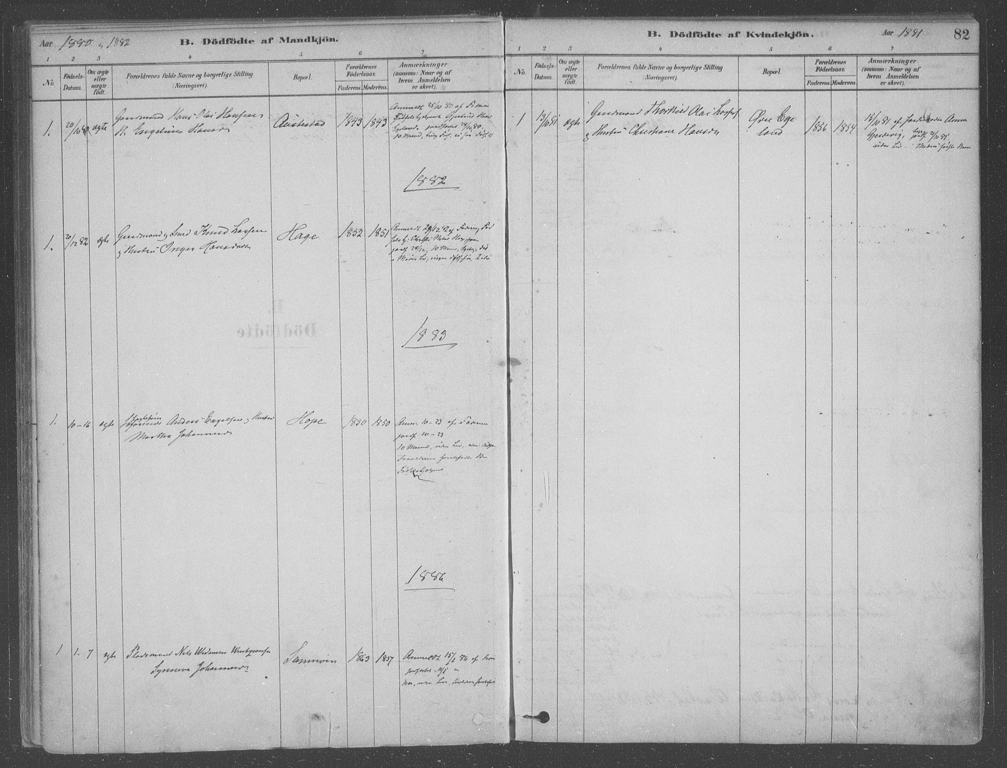 Fusa sokneprestembete, AV/SAB-A-75401/H/Haa: Parish register (official) no. B 1, 1880-1938, p. 82