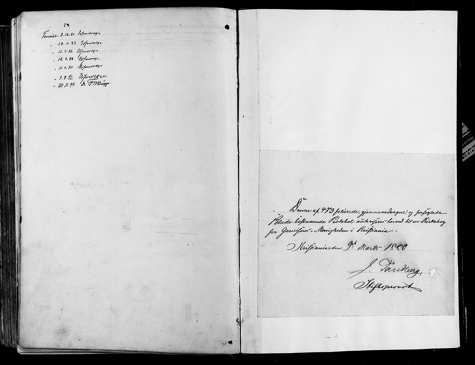 Garnisonsmenigheten Kirkebøker, SAO/A-10846/F/Fa/L0012: Parish register (official) no. 12, 1880-1893