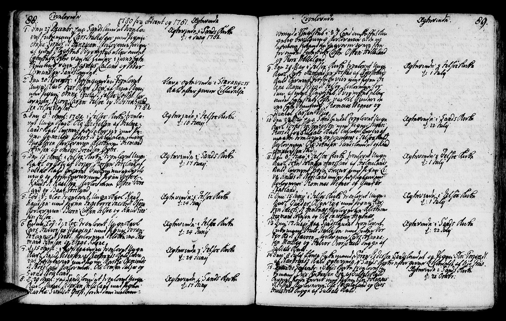 Jelsa sokneprestkontor, SAST/A-101842/01/IV: Parish register (official) no. A 3, 1768-1796, p. 88-89