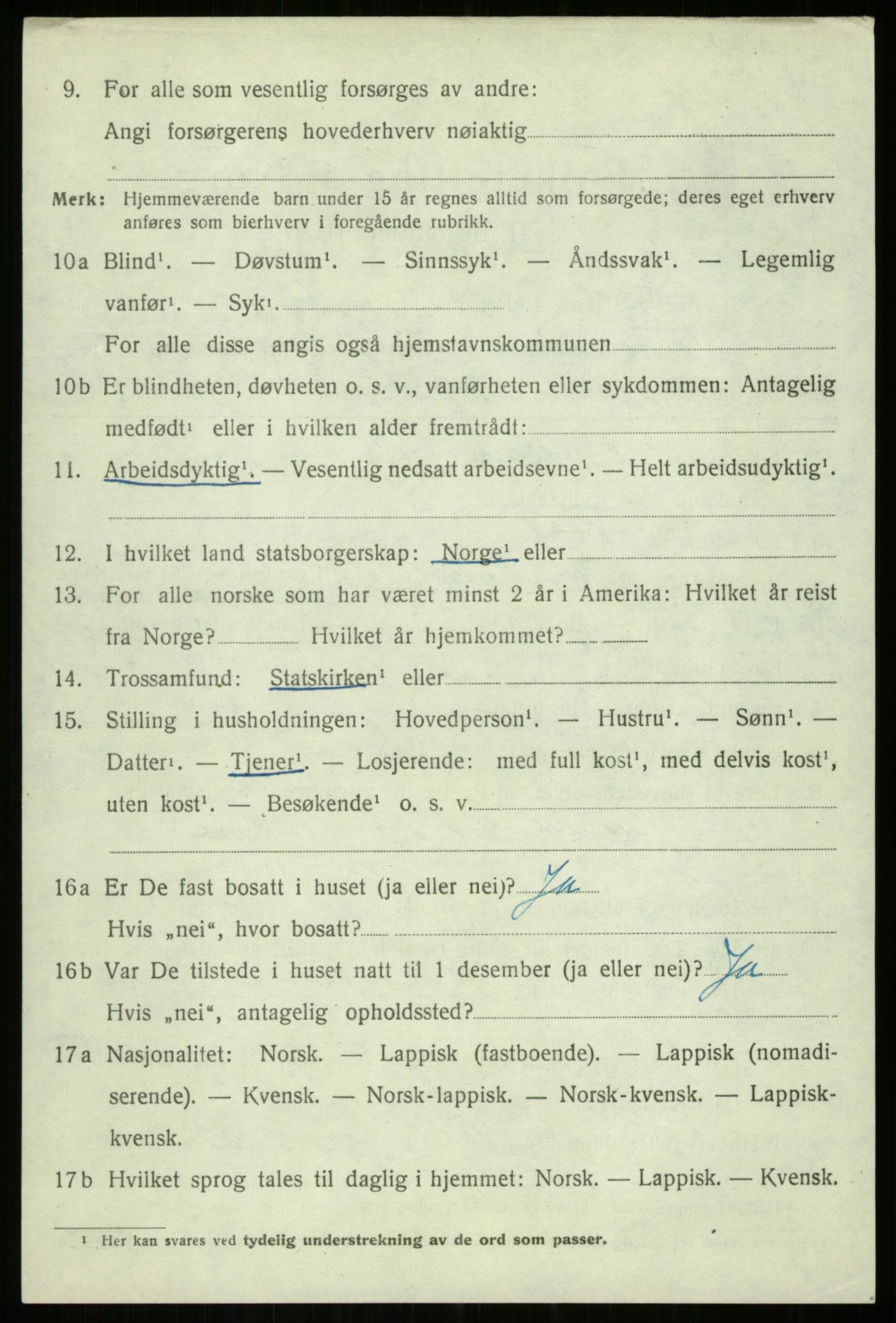 SATØ, 1920 census for Trondenes, 1920, p. 3486