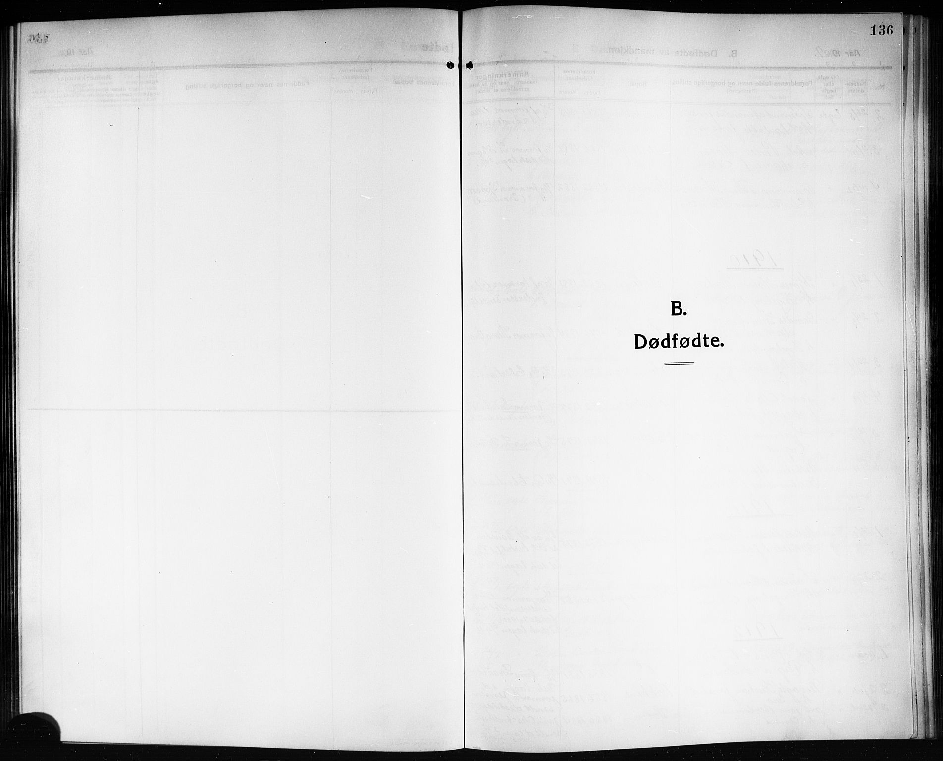 Solum kirkebøker, SAKO/A-306/G/Ga/L0009: Parish register (copy) no. I 9, 1909-1922, p. 136