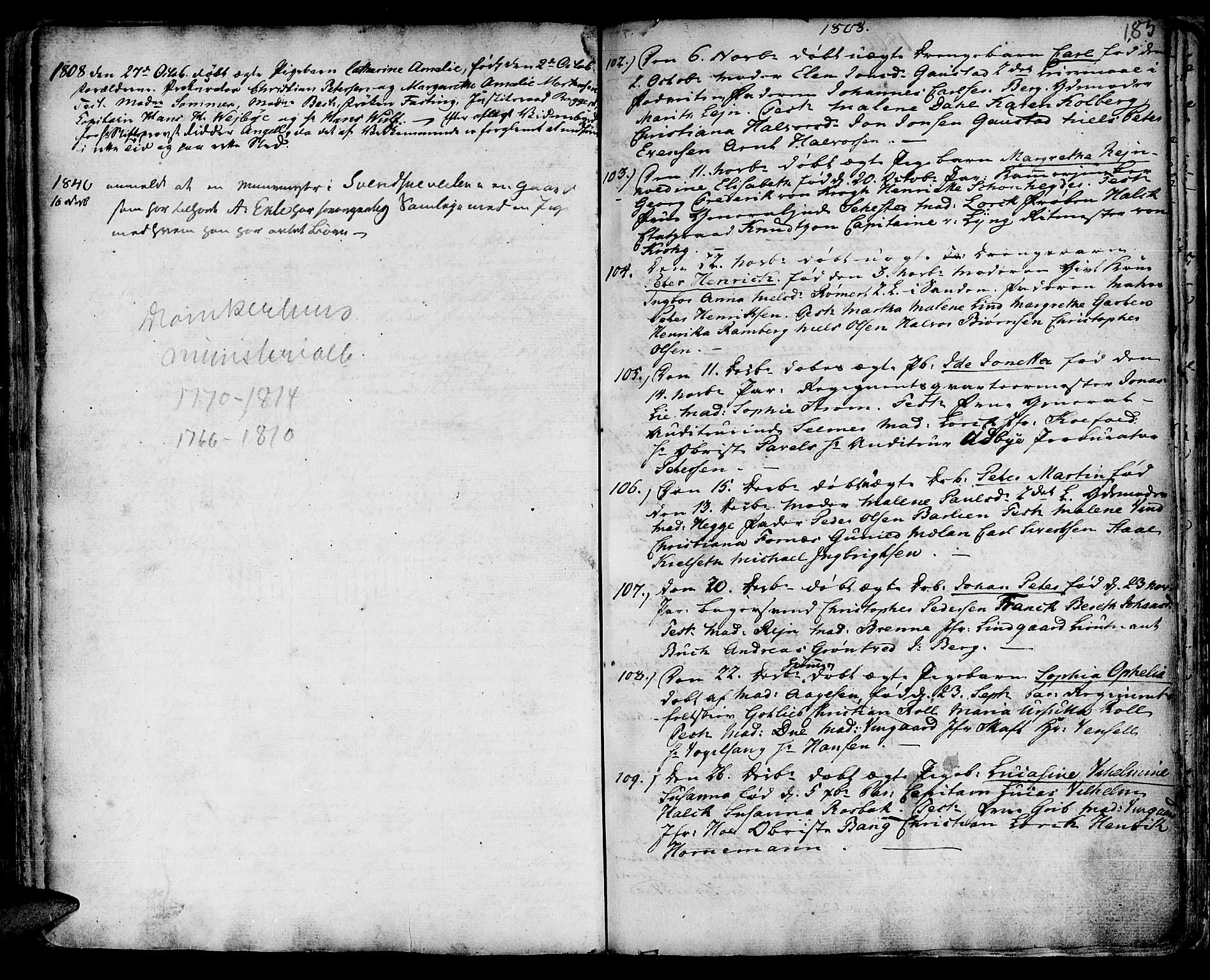 Ministerialprotokoller, klokkerbøker og fødselsregistre - Sør-Trøndelag, SAT/A-1456/601/L0039: Parish register (official) no. 601A07, 1770-1819, p. 185