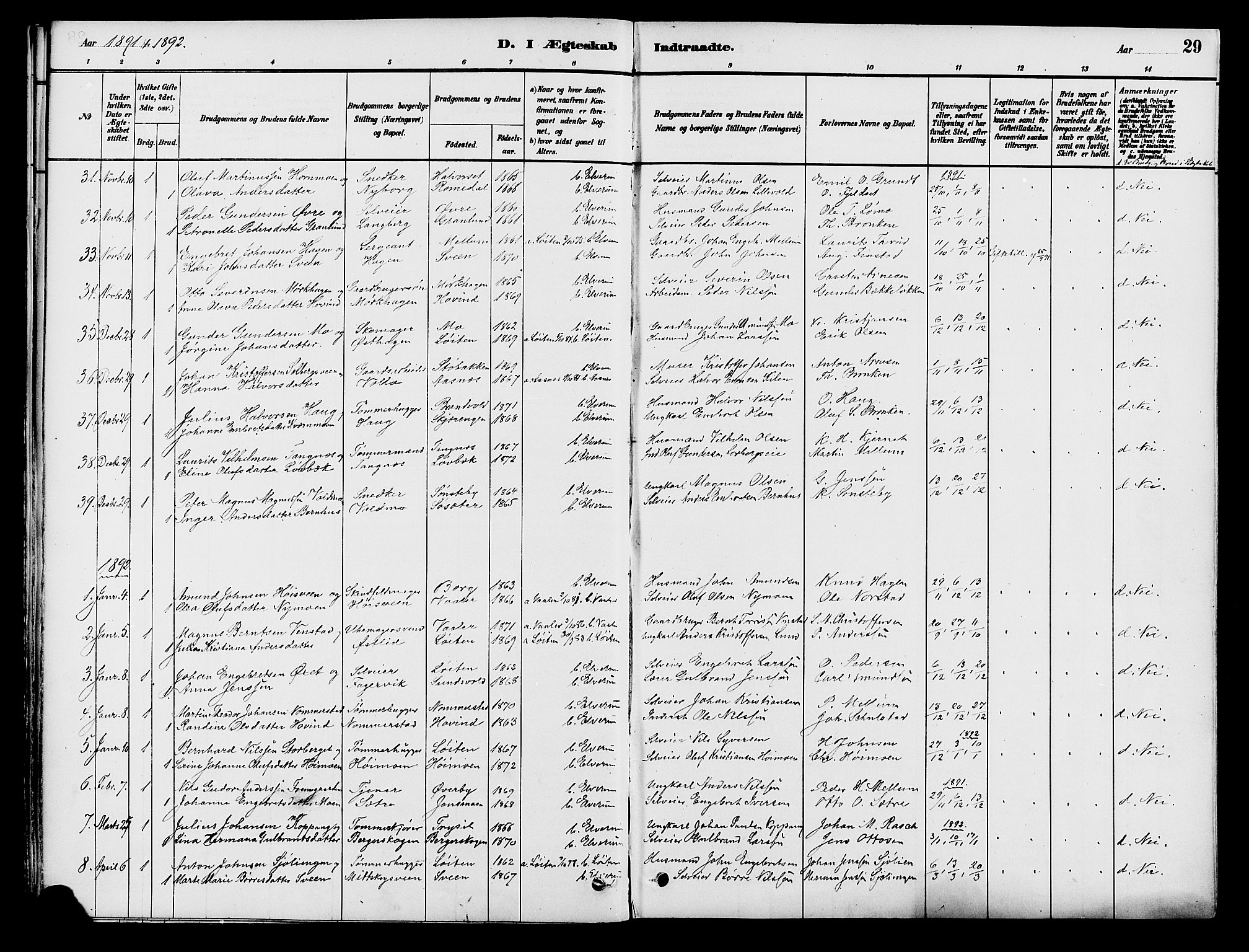 Elverum prestekontor, SAH/PREST-044/H/Ha/Haa/L0012: Parish register (official) no. 12, 1880-1893, p. 29
