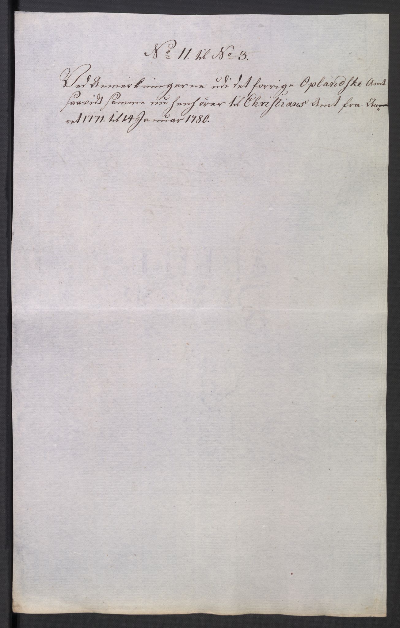 Rentekammeret inntil 1814, Reviderte regnskaper, Mindre regnskaper, AV/RA-EA-4068/Rb/L0014: Opplands amt, 1771-1779, p. 949