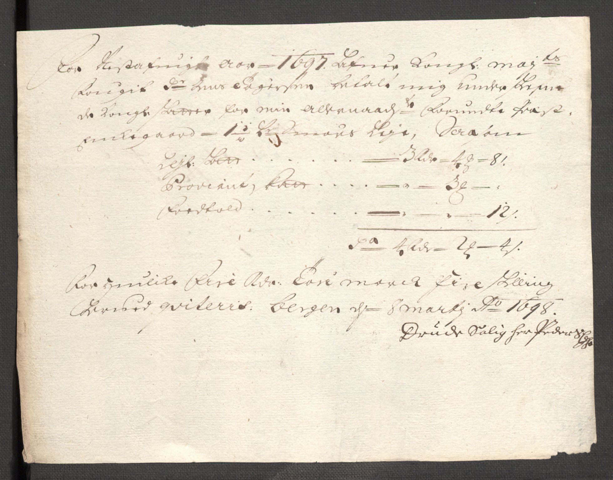 Rentekammeret inntil 1814, Reviderte regnskaper, Fogderegnskap, AV/RA-EA-4092/R53/L3423: Fogderegnskap Sunn- og Nordfjord, 1697-1698, p. 194