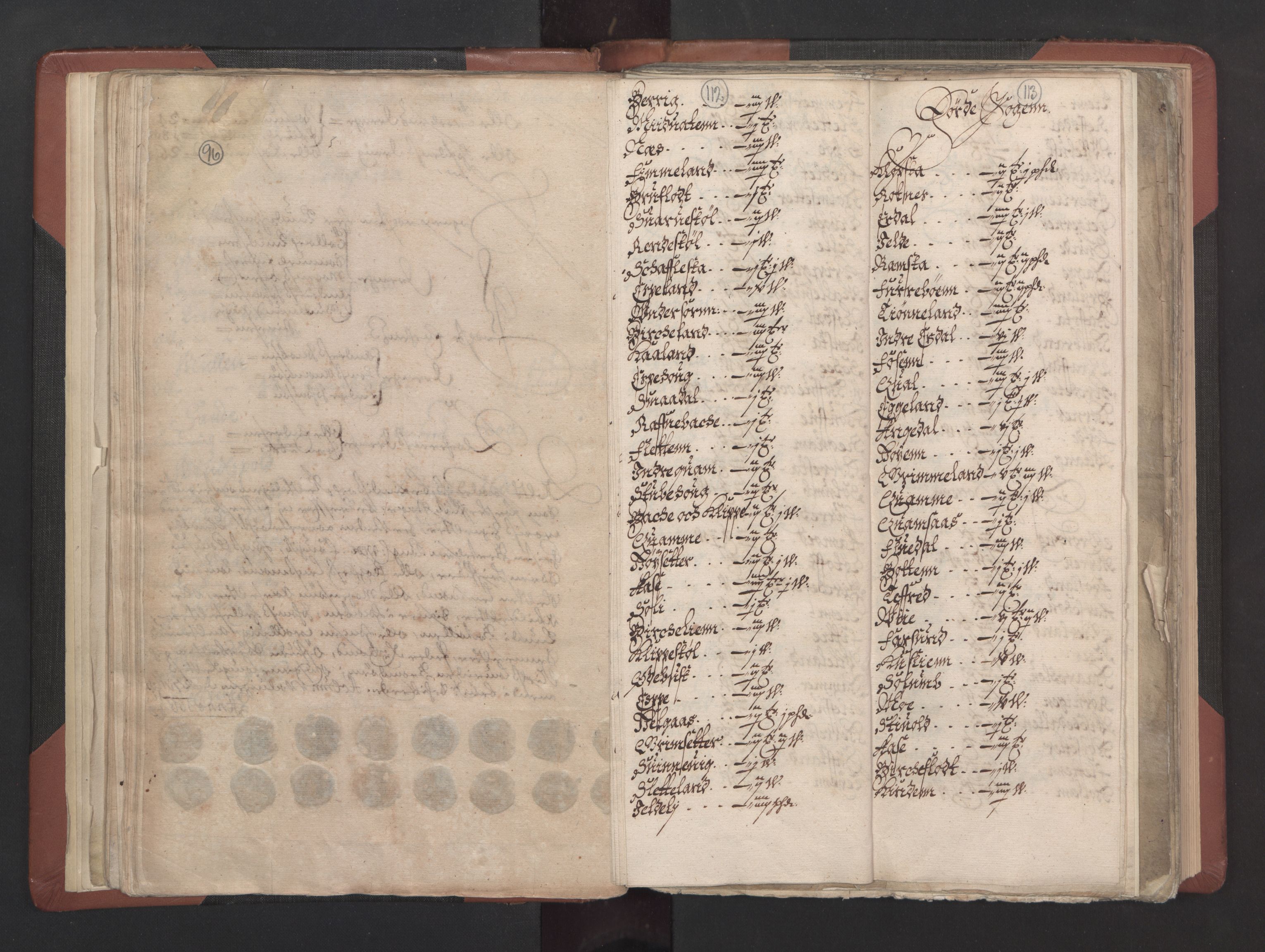 RA, Bailiff's Census 1664-1666, no. 15: Nordfjord fogderi and Sunnfjord fogderi, 1664, p. 112-113