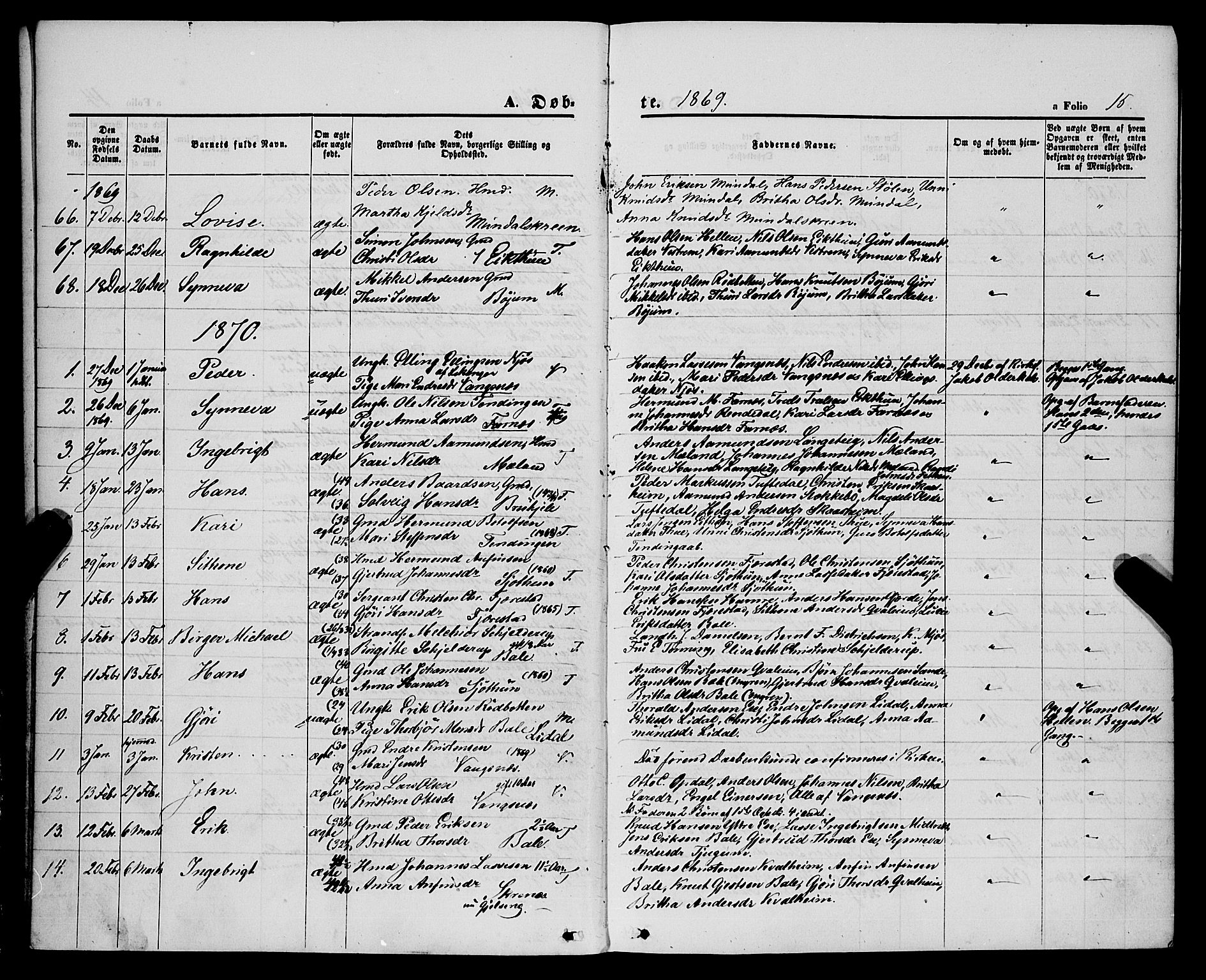 Balestrand sokneprestembete, AV/SAB-A-79601/H/Haa/Haaa/L0003: Parish register (official) no. A 3, 1867-1878, p. 15