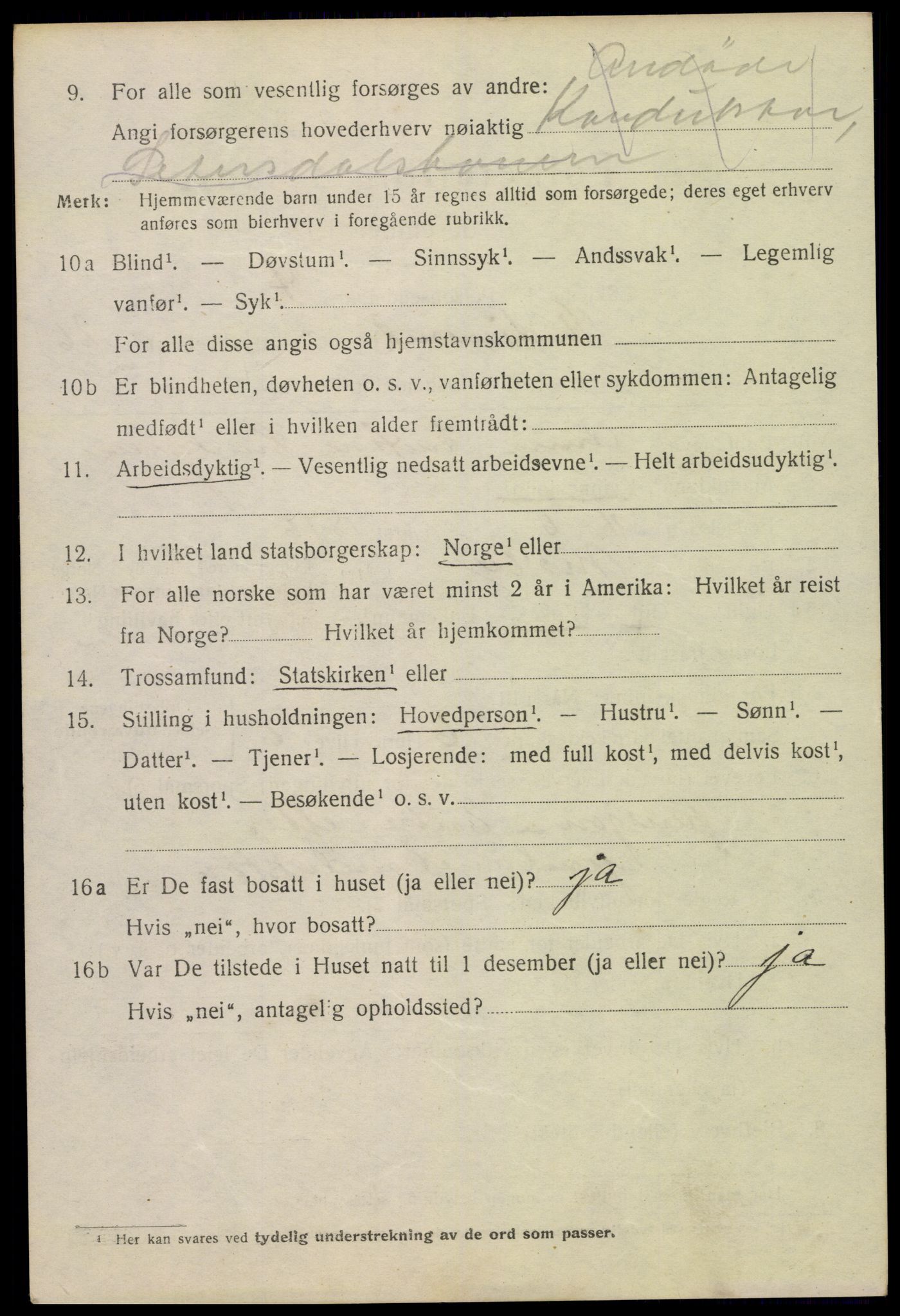 SAK, 1920 census for Kristiansand, 1920, p. 45398