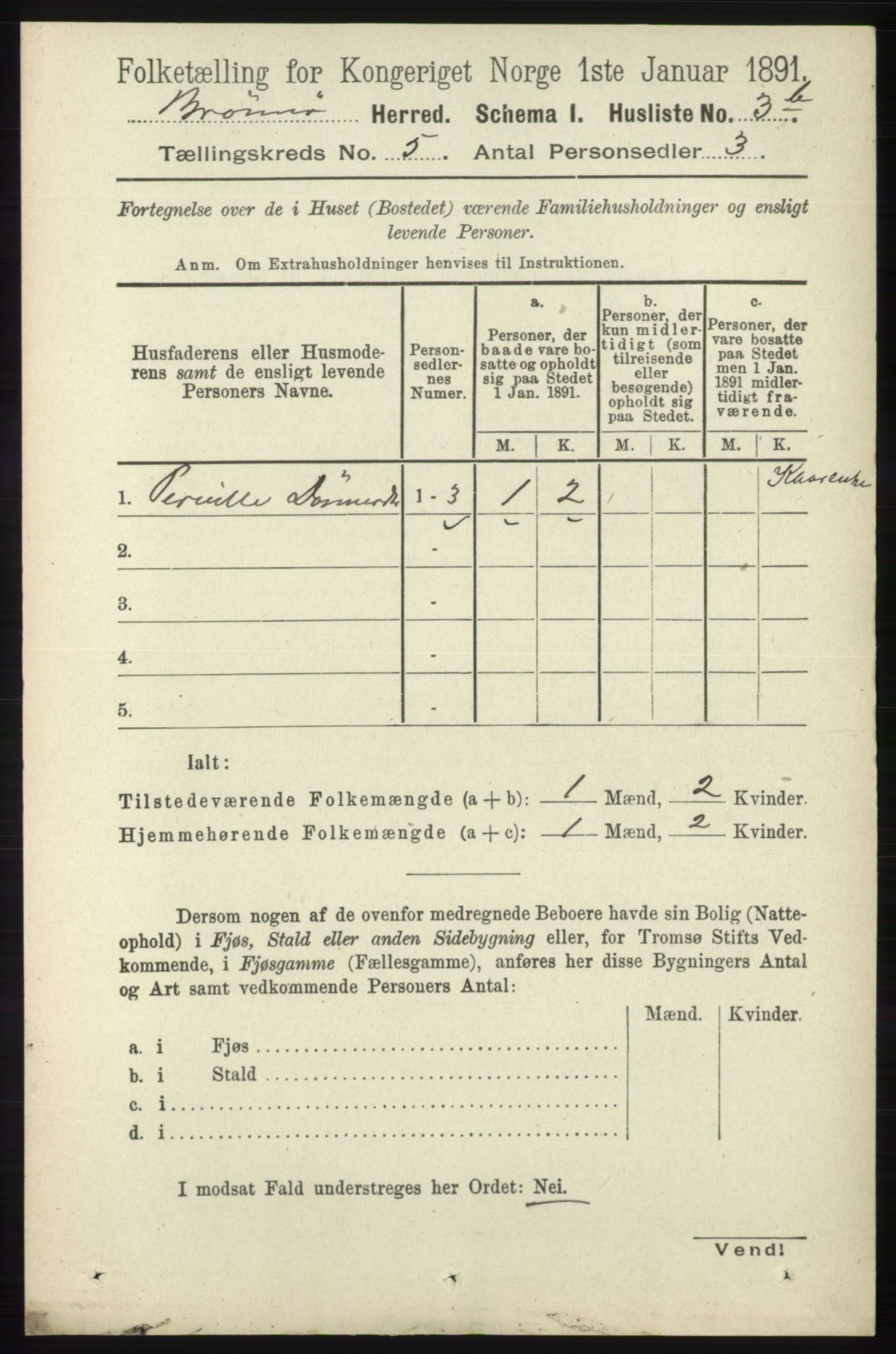 RA, 1891 census for 1814 Brønnøy, 1891, p. 2359