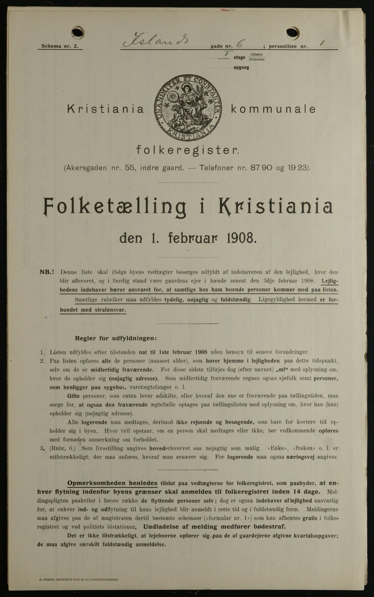 OBA, Municipal Census 1908 for Kristiania, 1908, p. 39969