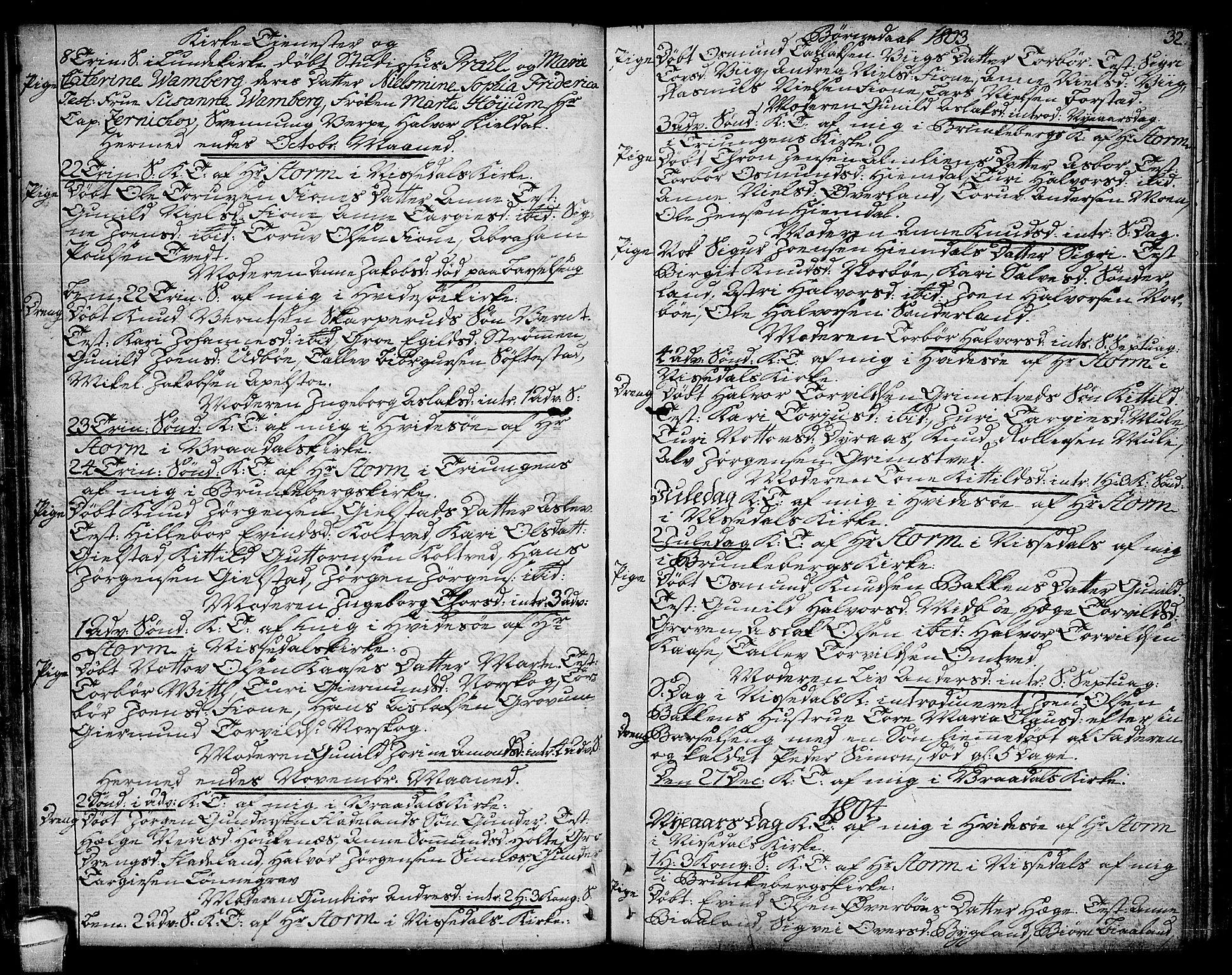 Kviteseid kirkebøker, SAKO/A-276/F/Fa/L0004: Parish register (official) no. I 4, 1800-1814, p. 32