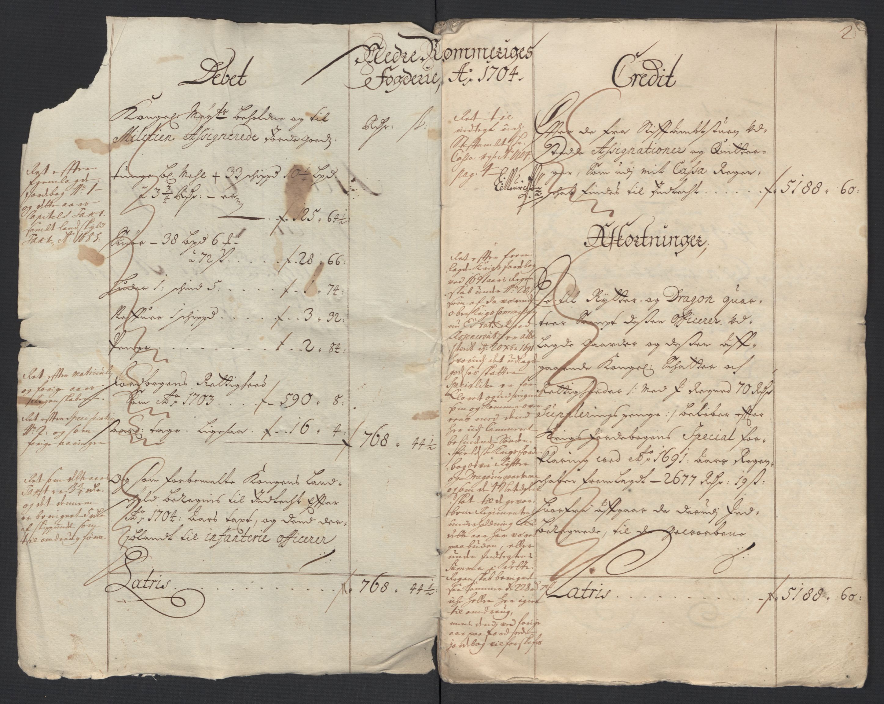 Rentekammeret inntil 1814, Reviderte regnskaper, Fogderegnskap, AV/RA-EA-4092/R11/L0588: Fogderegnskap Nedre Romerike, 1704, p. 4