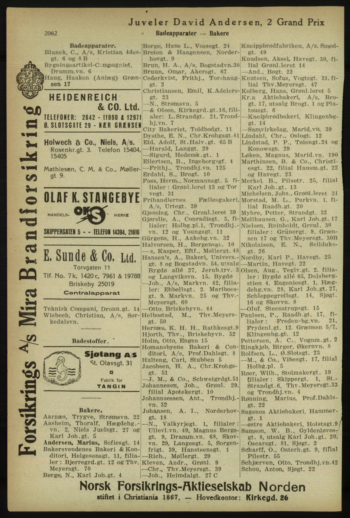 Kristiania/Oslo adressebok, PUBL/-, 1918, p. 2215