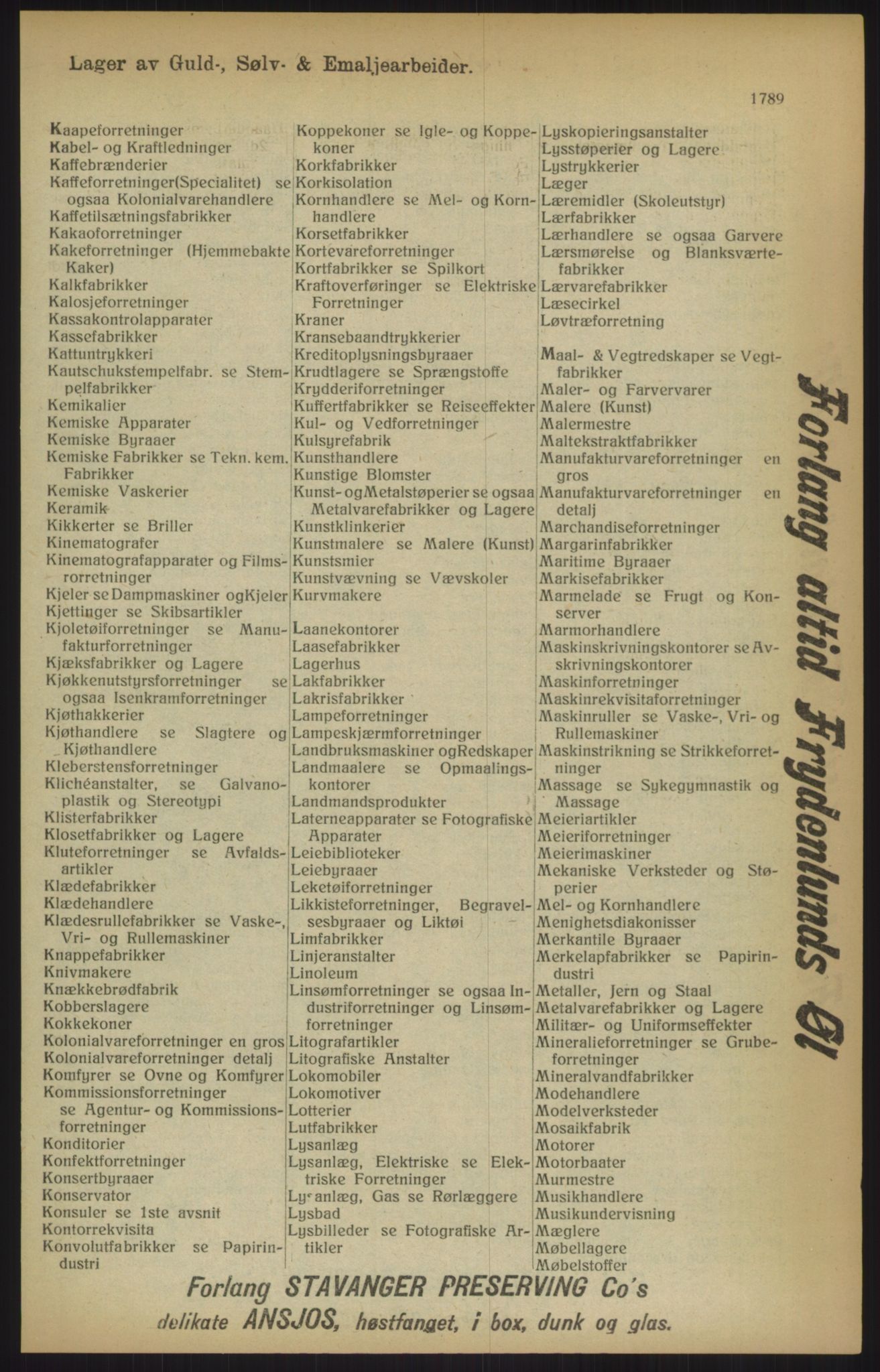 Kristiania/Oslo adressebok, PUBL/-, 1915, p. 1789