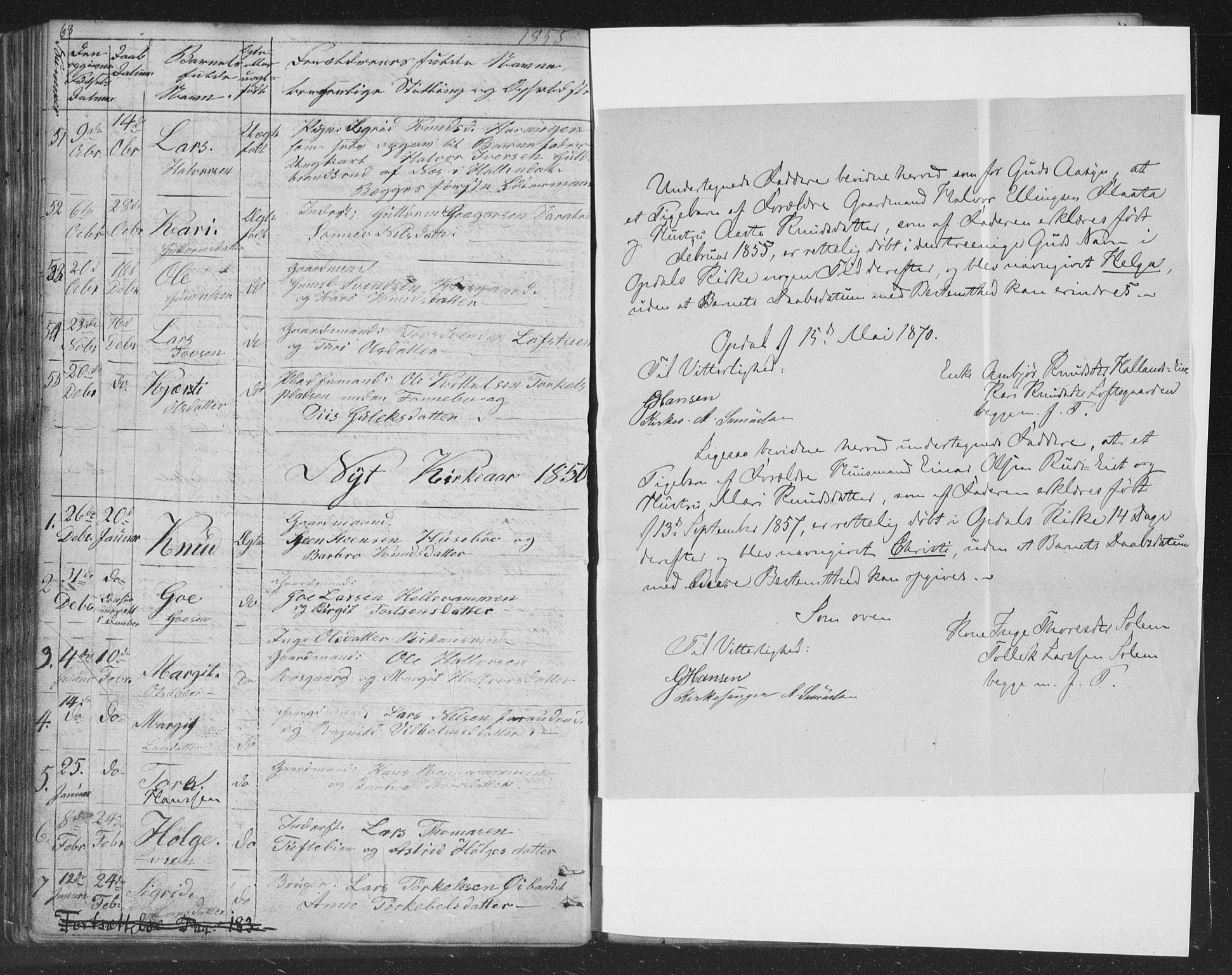 Nore kirkebøker, AV/SAKO-A-238/F/Fc/L0002: Parish register (official) no. III 2, 1836-1861, p. 68