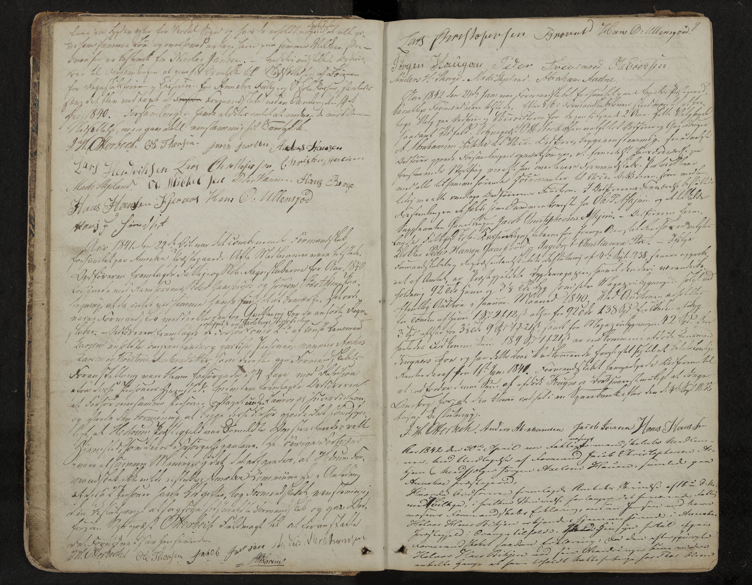Andebu formannskap og sentraladministrasjon, IKAK/0719021-1/A/Aa/L0001: Møtebok med register, 1837-1869, p. 9