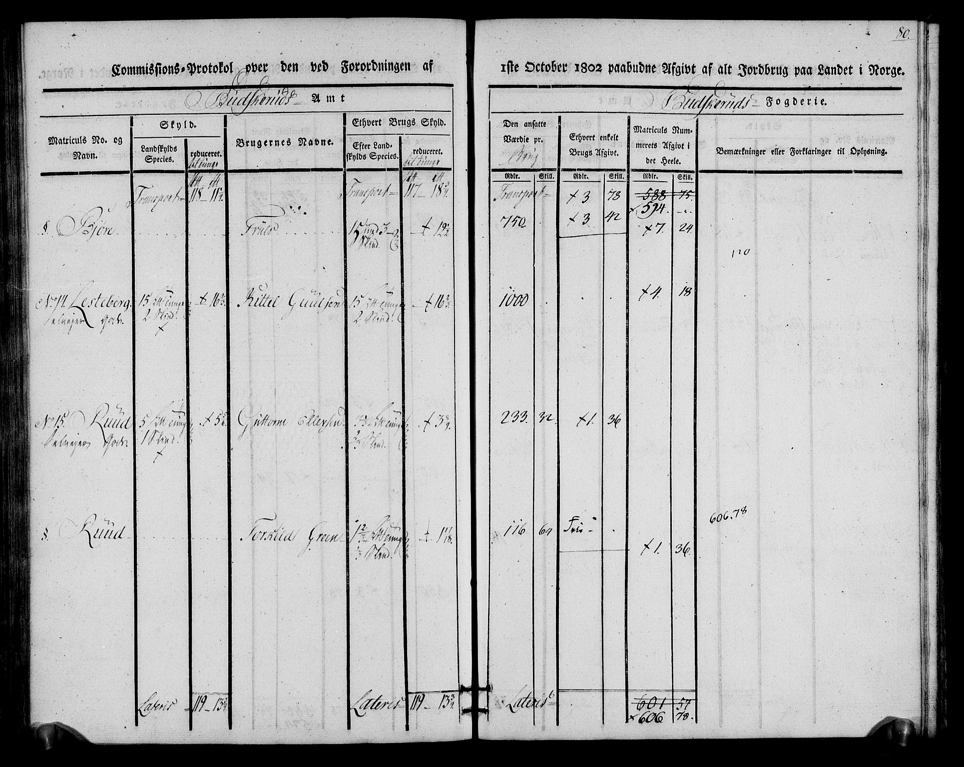 Rentekammeret inntil 1814, Realistisk ordnet avdeling, RA/EA-4070/N/Ne/Nea/L0060: Buskerud fogderi. Kommisjonsprotokoll for Sigdal prestegjeld, 1803, p. 80