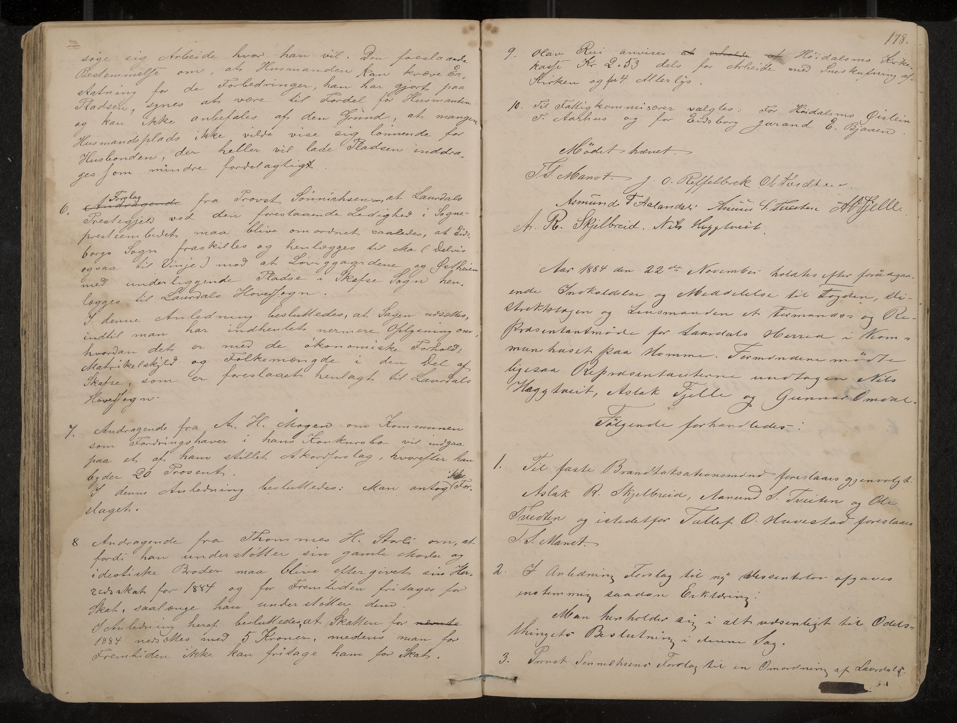 Lårdal formannskap og sentraladministrasjon, IKAK/0833021/A/L0002: Møtebok, 1865-1893, p. 178