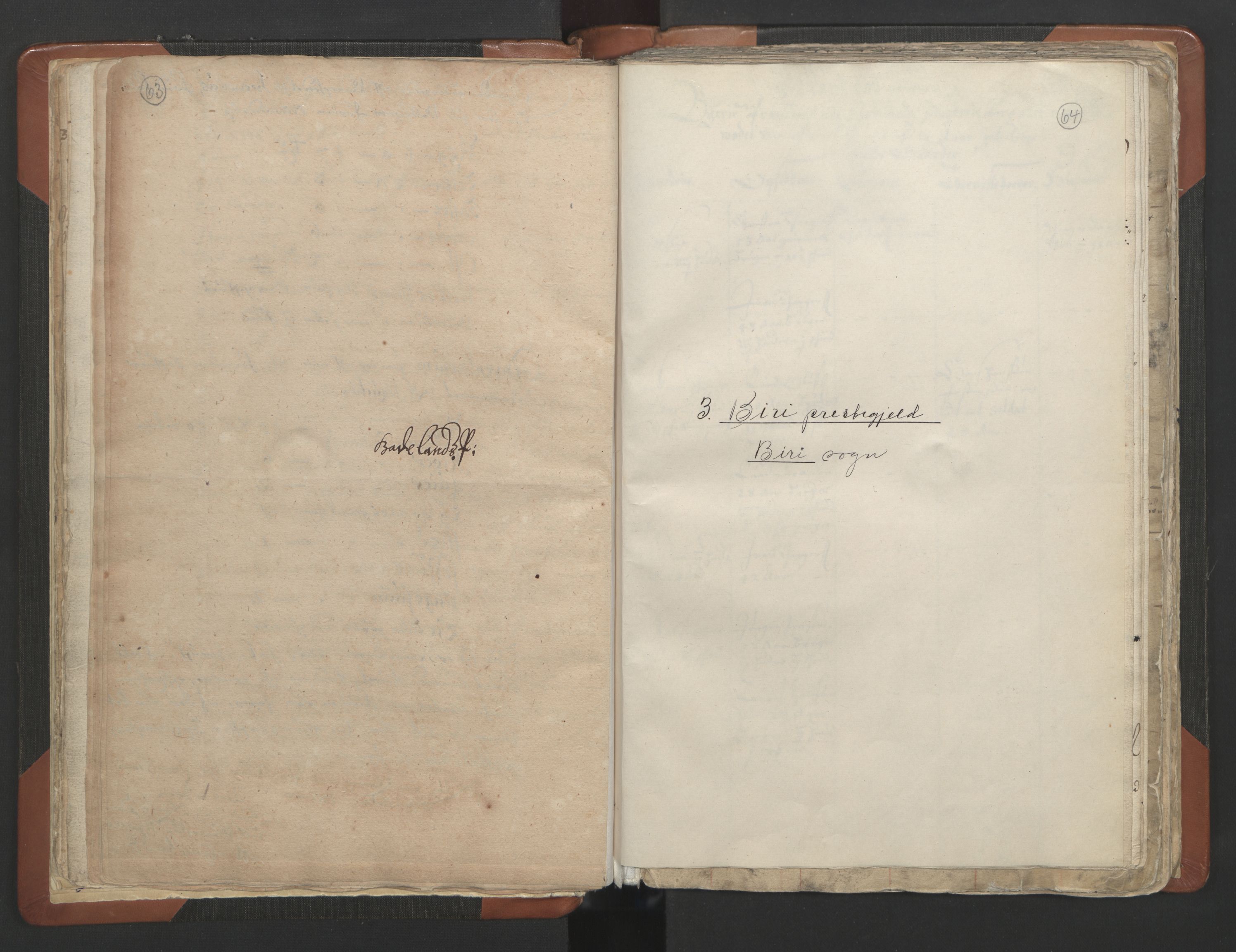 RA, Vicar's Census 1664-1666, no. 7: Hadeland deanery, 1664-1666, p. 63-64