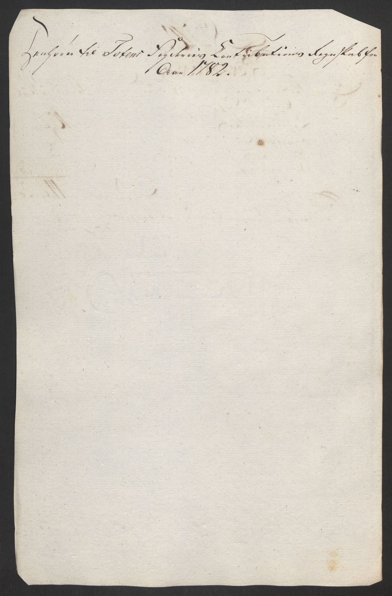 Rentekammeret inntil 1814, Reviderte regnskaper, Fogderegnskap, AV/RA-EA-4092/R19/L1369: Fogderegnskap Toten, Hadeland og Vardal, 1782, p. 250