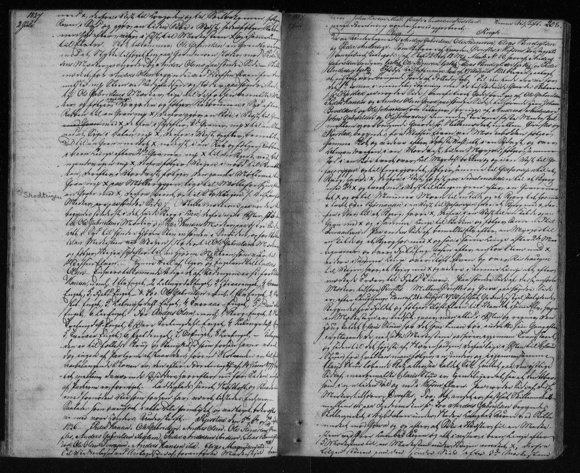 Helgeland sorenskriveri, SAT/A-0004/2/2C/L0008: Mortgage book no. 7, 1821-1832, p. 238