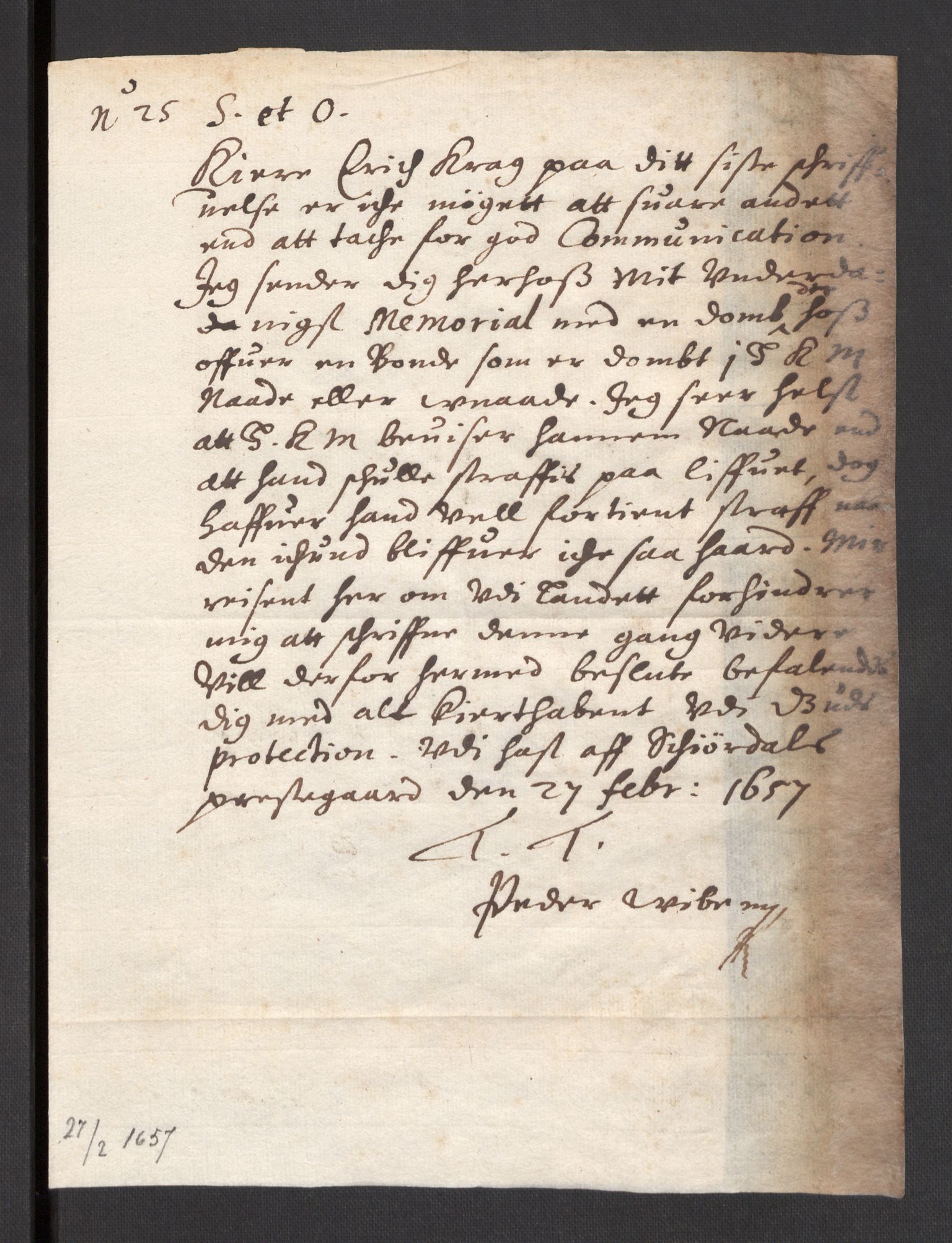 Danske Kanselli 1572-1799, AV/RA-EA-3023/F/Fc/Fcc/Fcca/L0018: Norske innlegg 1572-1799, 1657-1658, p. 63